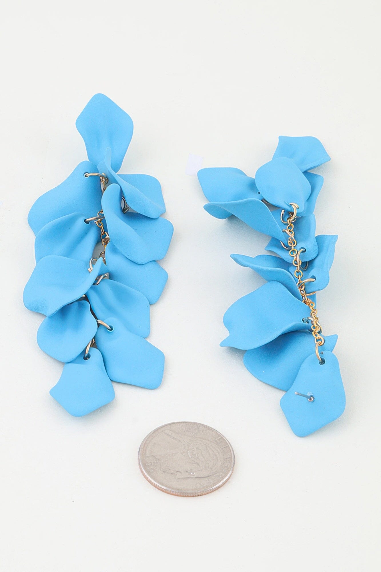 Bright Petal Blossom Drop Earrings Apparel & Accessories > Jewelry > Earrings jehouze Blue 