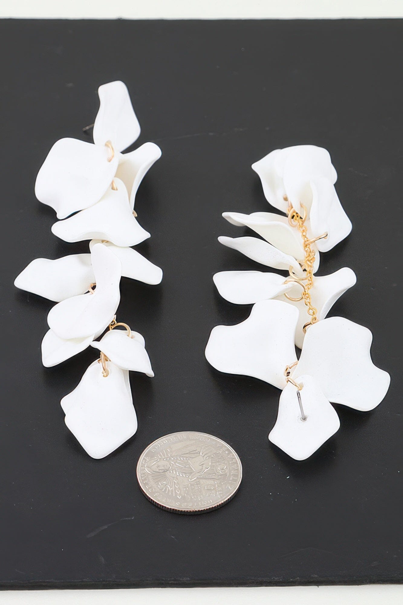 Bright Petal Blossom Drop Earrings Apparel & Accessories > Jewelry > Earrings jehouze White 