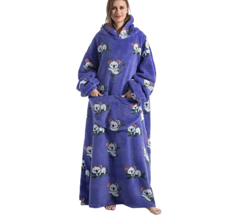 Comfy Wearable Oversized Hoodie Long Blanket Sleepwear & Loungewear jehouze Koala 