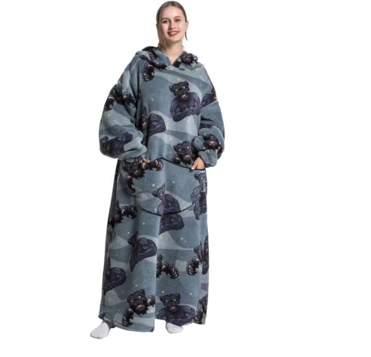 Comfy Wearable Oversized Hoodie Long Blanket Sleepwear & Loungewear jehouze Monster 