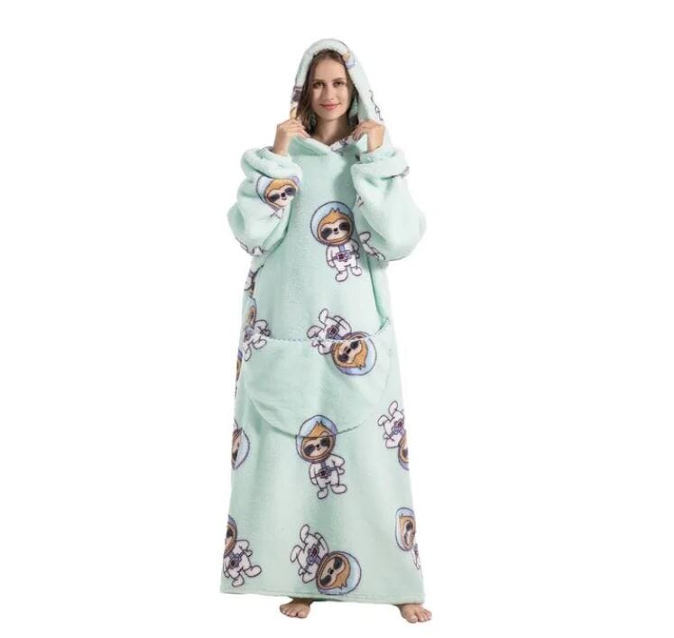Comfy Wearable Oversized Hoodie Long Blanket Sleepwear & Loungewear jehouze Spaceman 1 