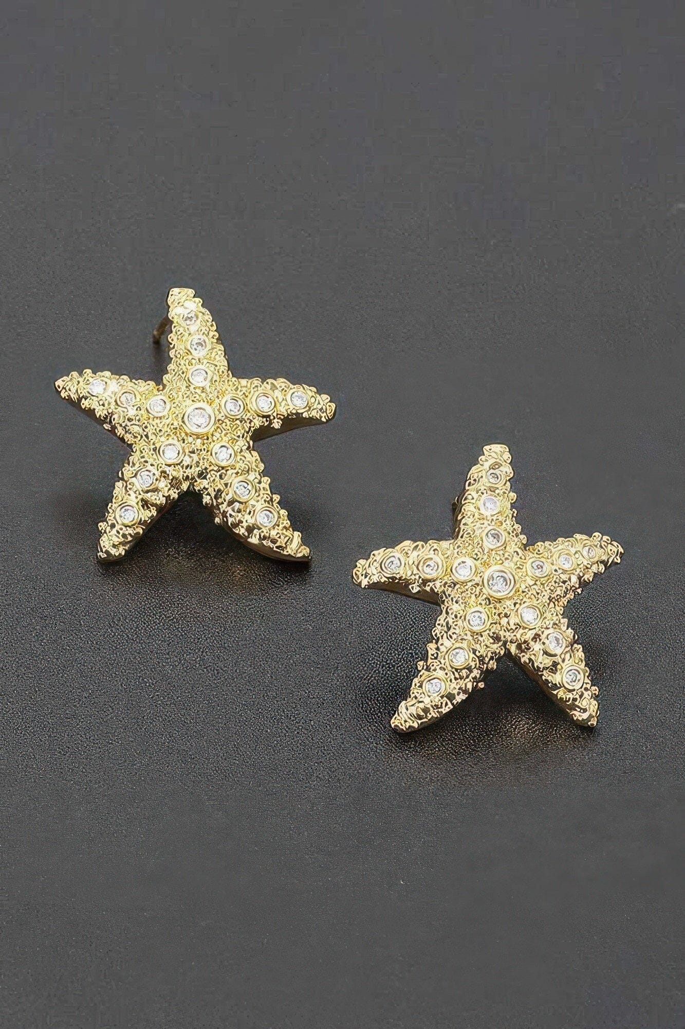 Crystal Starfish Stud Earrings Apparel & Accessories > Jewelry > Earrings jehouze 