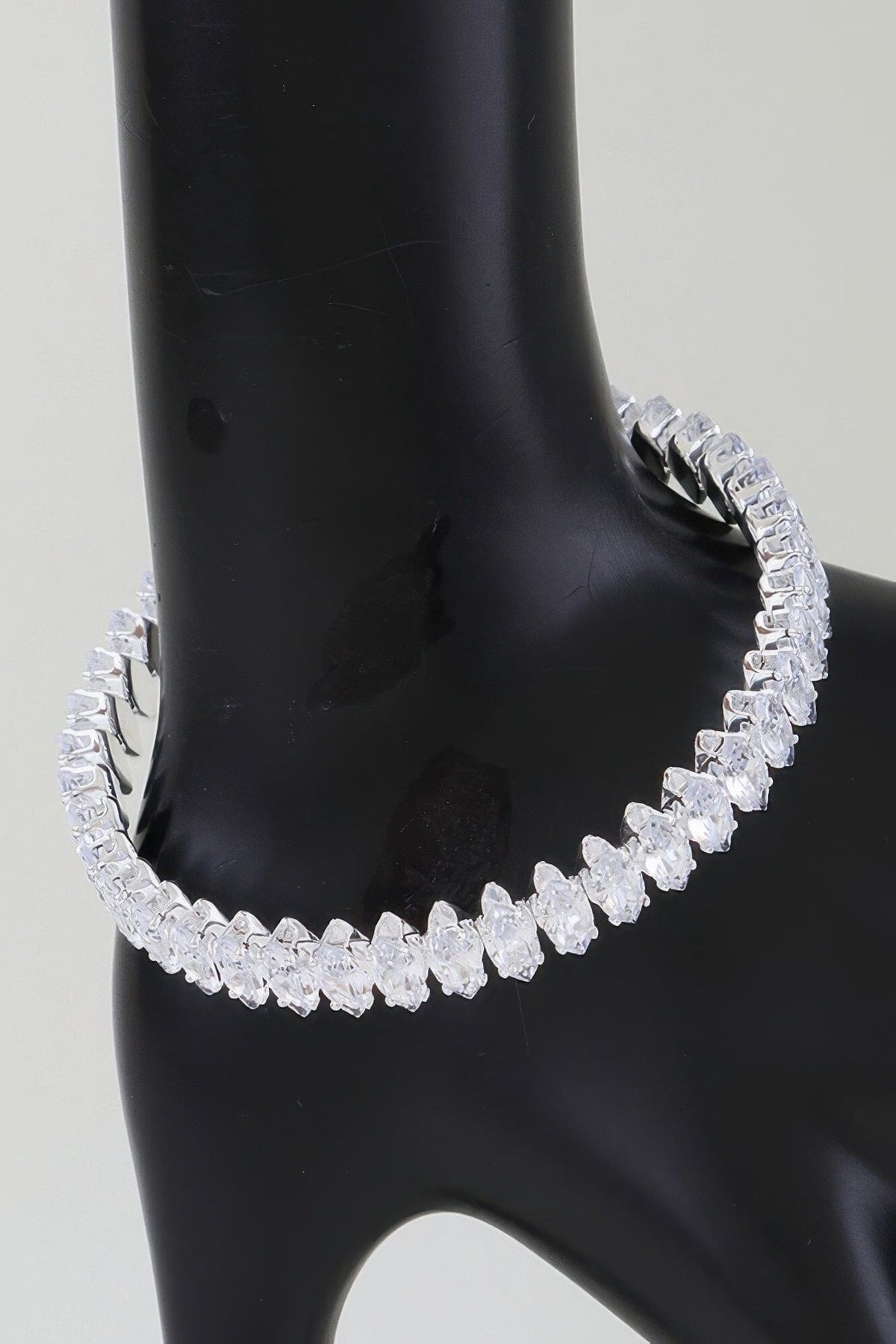 Cubic Zirconia Crystal Cuff Bracelet Bracelets jehouze 