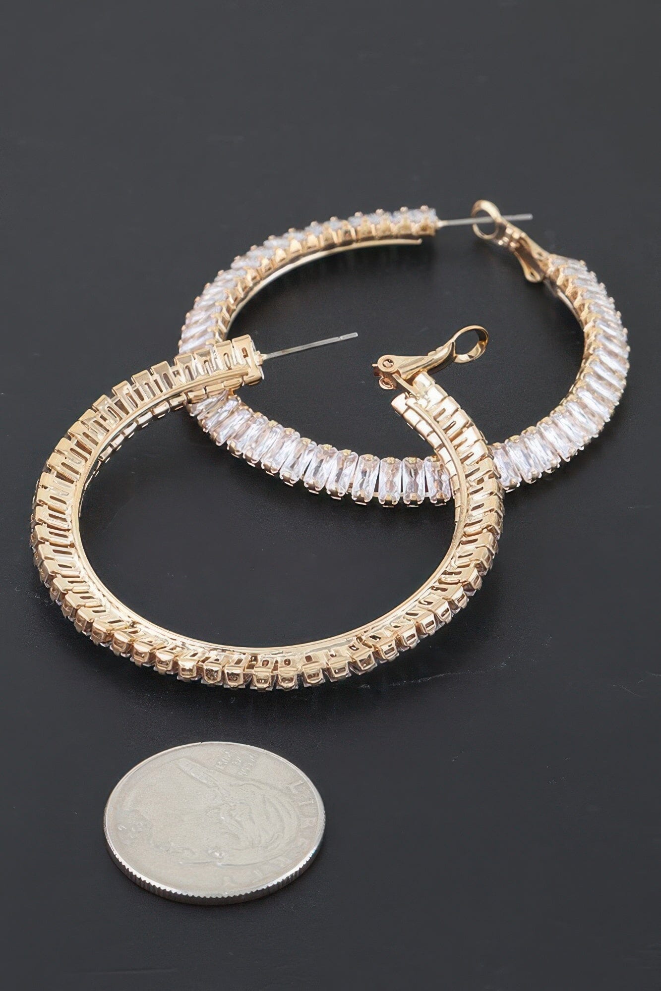 Cubic Zirconia Crystal Hoop Earrings Apparel & Accessories > Jewelry > Earrings jehouze 