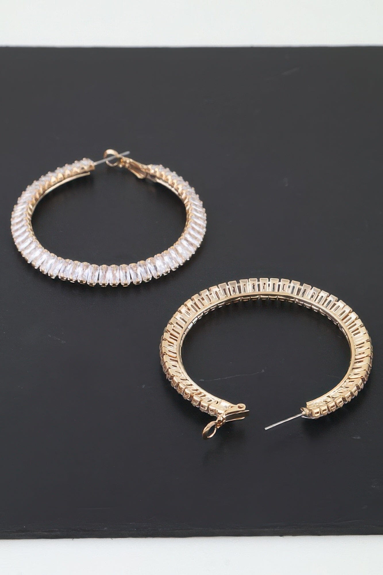 Cubic Zirconia Crystal Hoop Earrings Apparel & Accessories > Jewelry > Earrings jehouze 