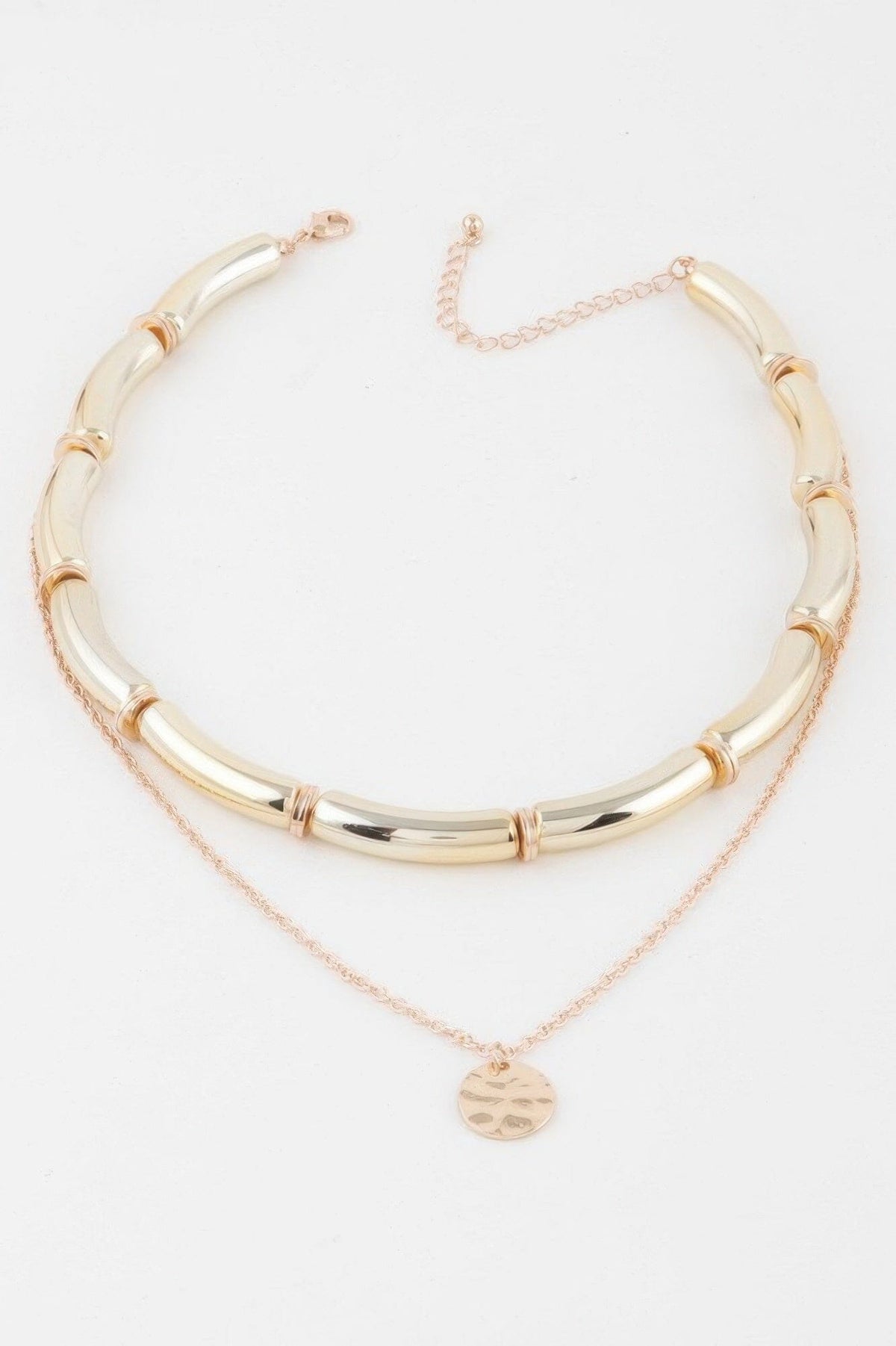 Double Layered Chain Necklace Necklaces jehouze 