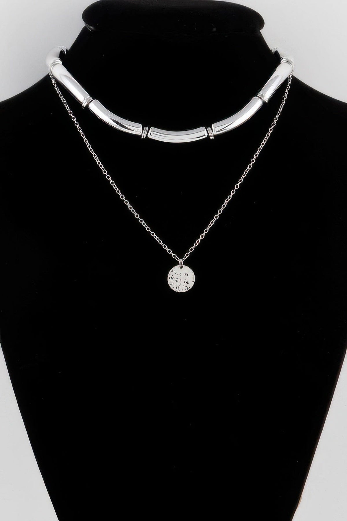 Double Layered Chain Necklace Necklaces jehouze 