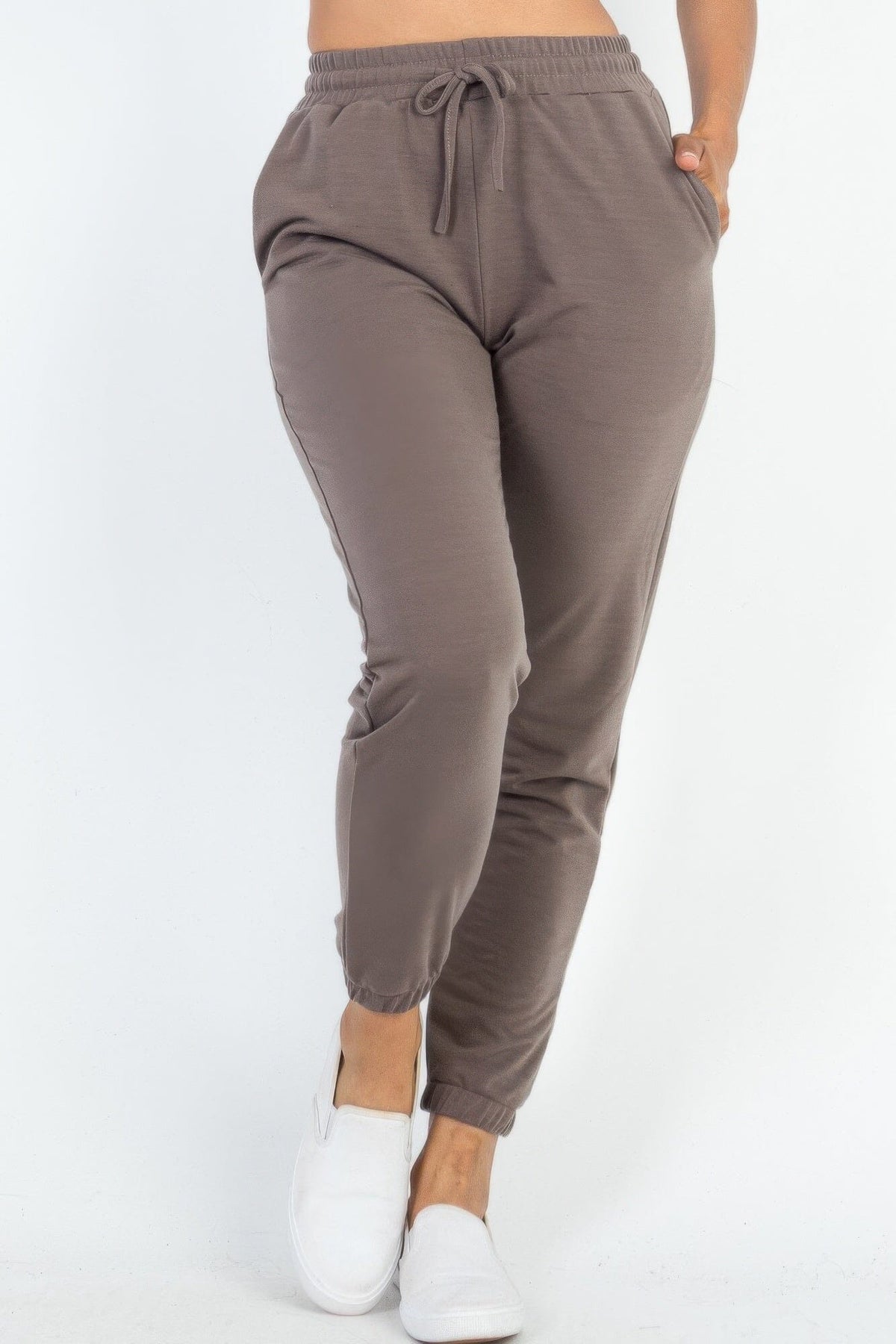 French Terry Jogger Pants Activewear jehouze Taupe S 