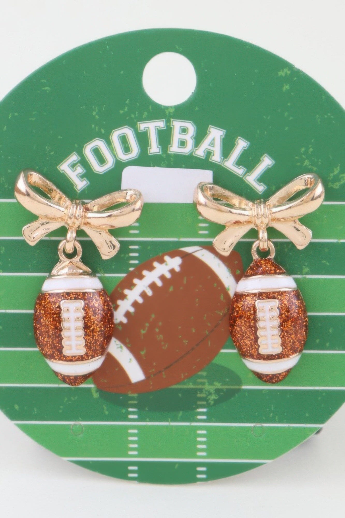 Game Day Coquette Football Earrings Apparel & Accessories > Jewelry > Earrings jehouze 