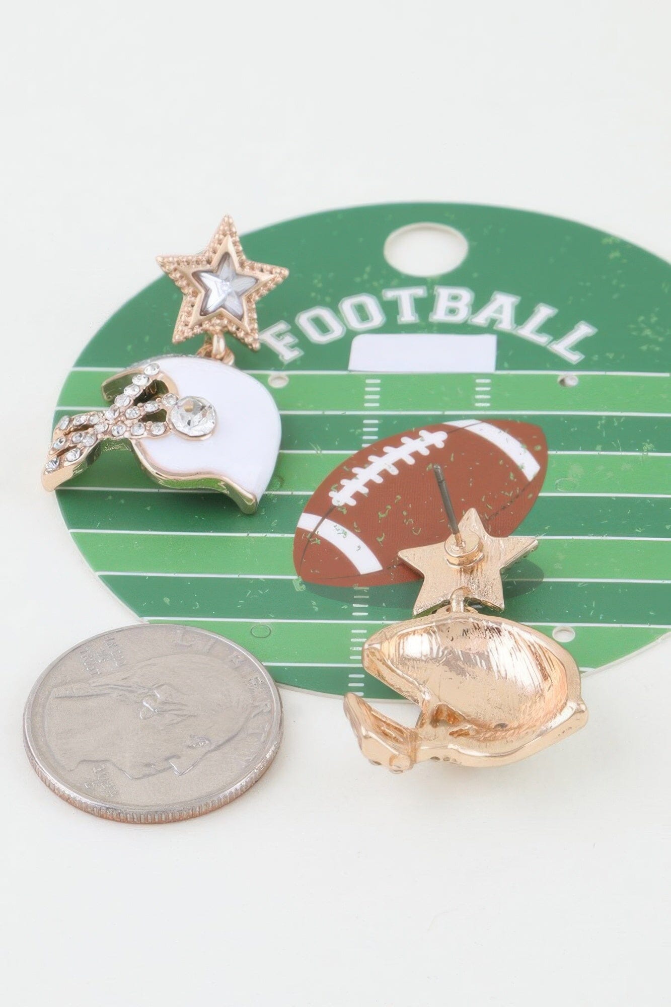 Game Day Glam Helmet Drop Earrings Apparel & Accessories > Jewelry > Earrings jehouze 