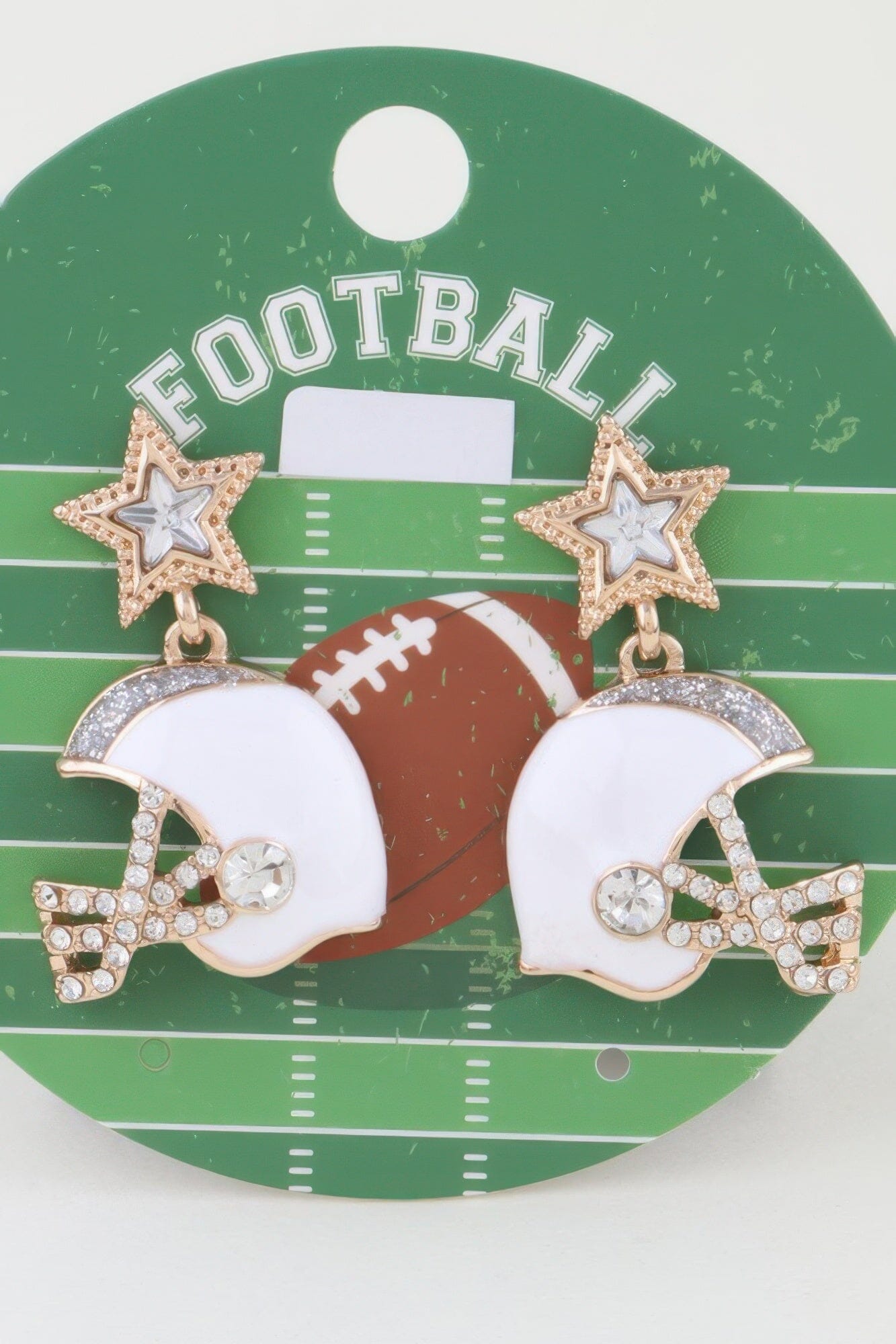 Game Day Glam Helmet Drop Earrings Apparel & Accessories > Jewelry > Earrings jehouze 