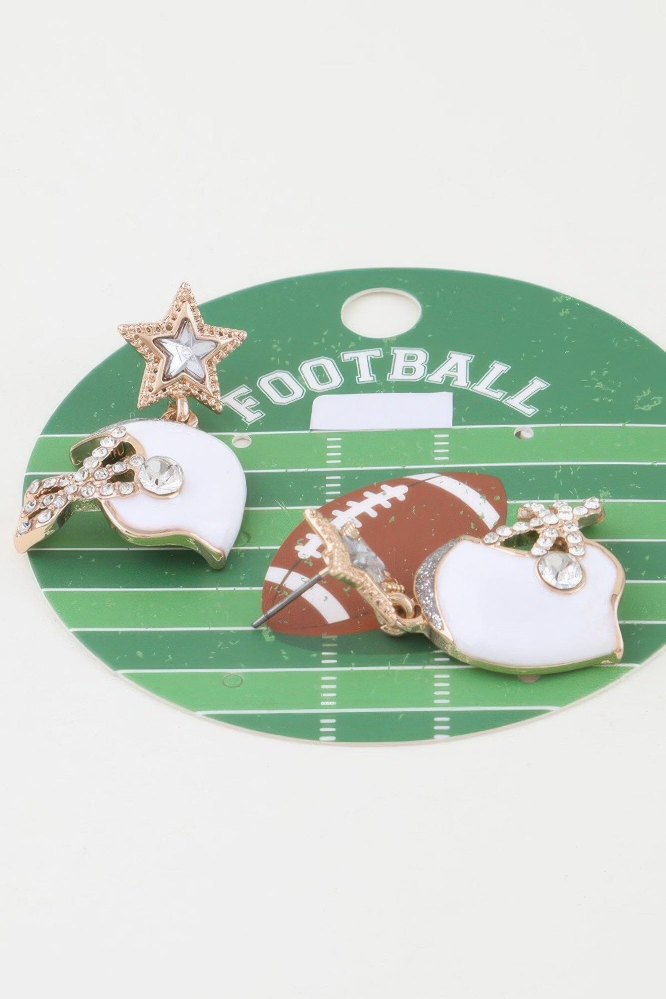 Game Day Glam Helmet Drop Earrings Apparel & Accessories > Jewelry > Earrings jehouze 
