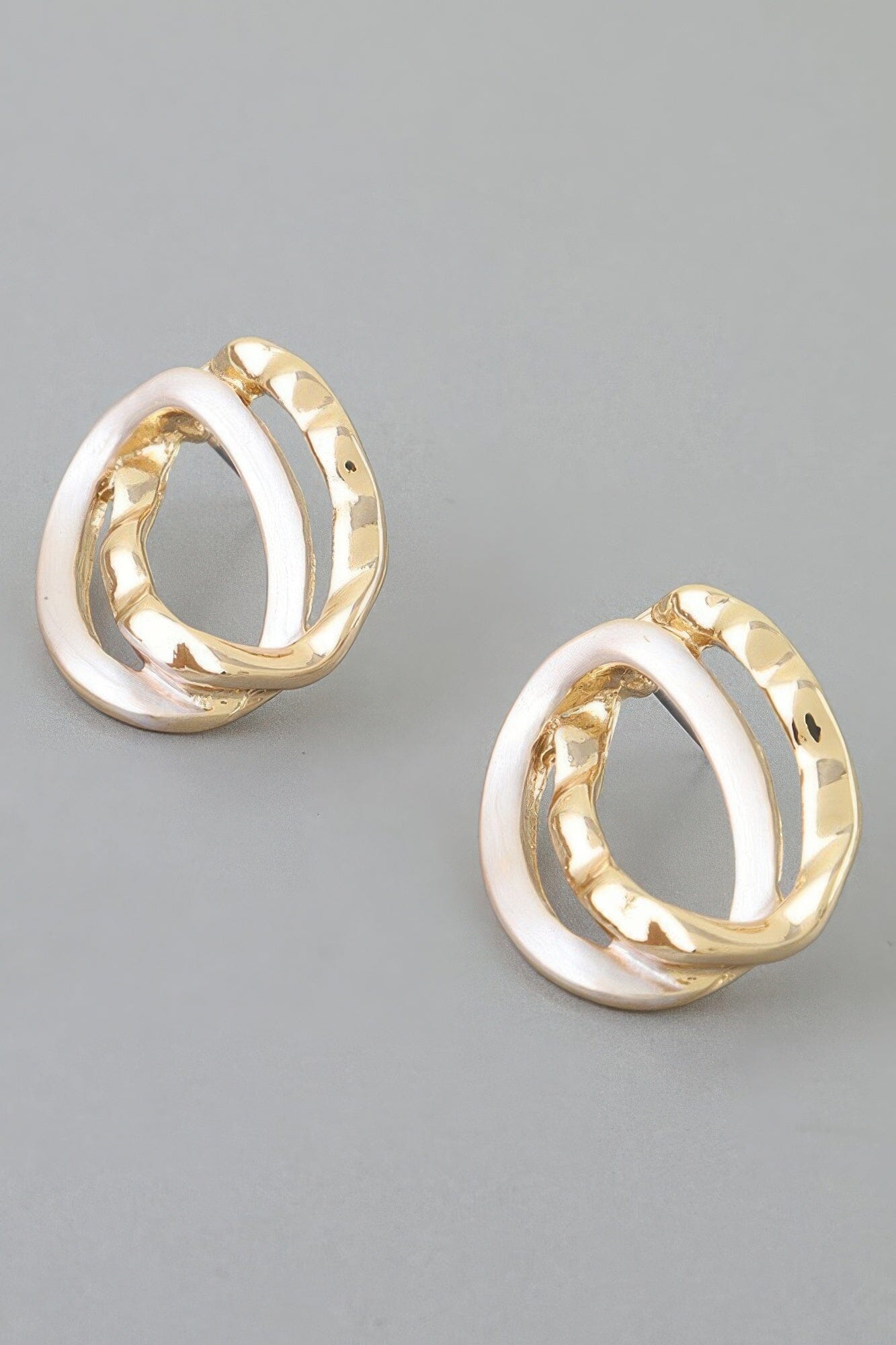 Hammered Double Oo Earrings Apparel & Accessories > Jewelry > Earrings jehouze 