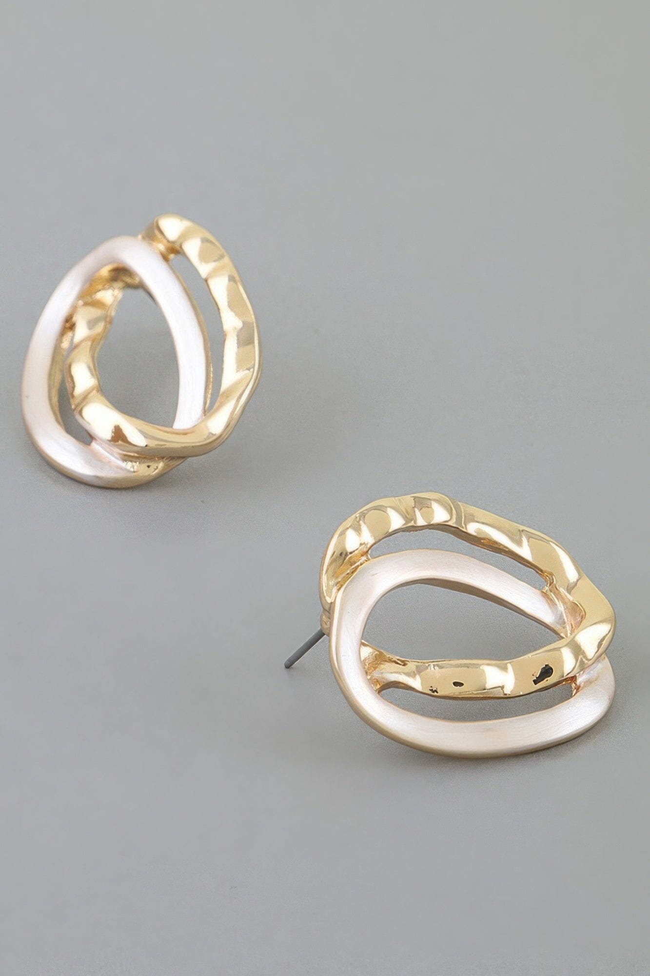 Hammered Double Oo Earrings Apparel & Accessories > Jewelry > Earrings jehouze 