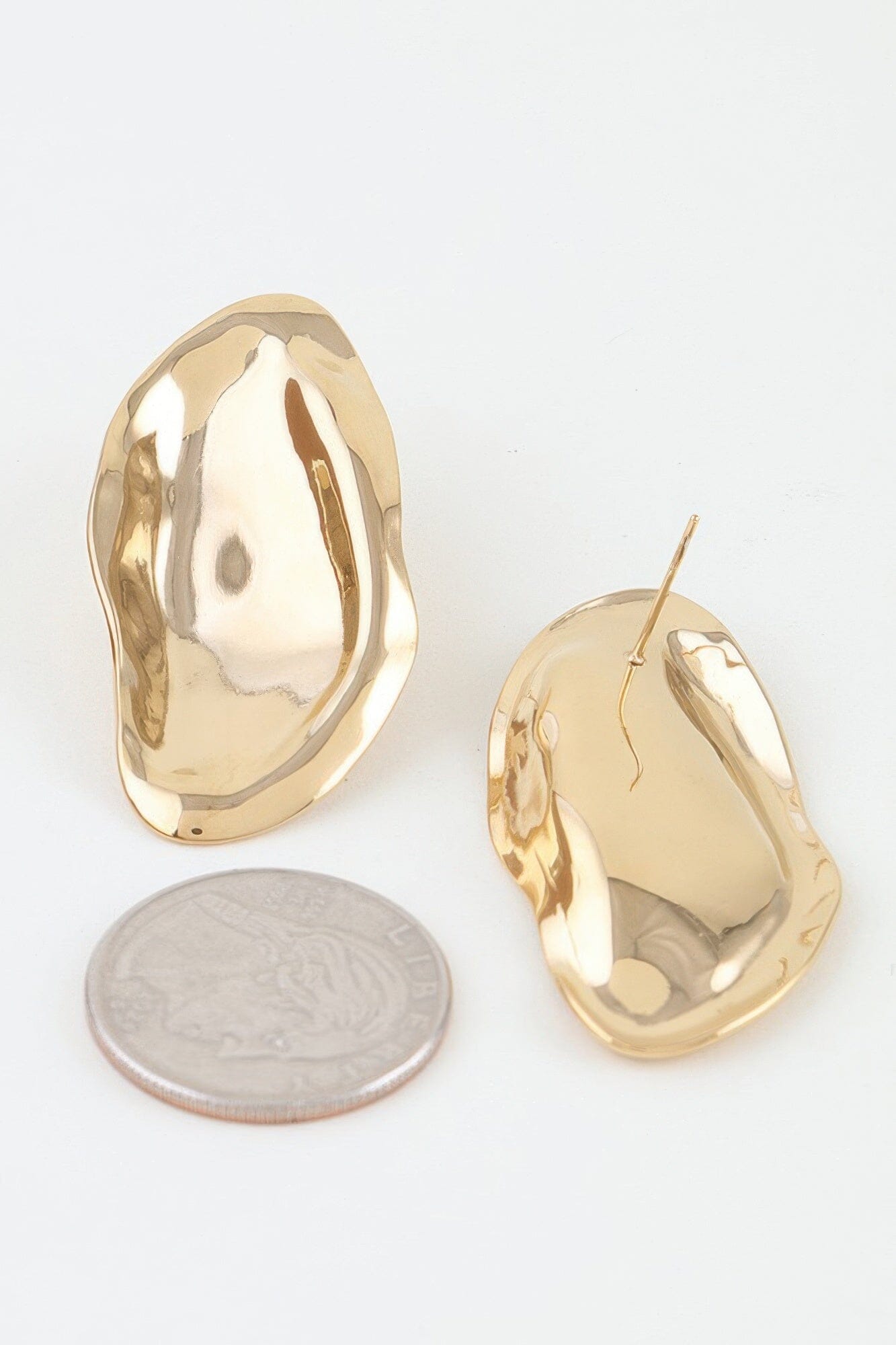 Hammered Fashion Drop Earrings Apparel & Accessories > Jewelry > Earrings jehouze 