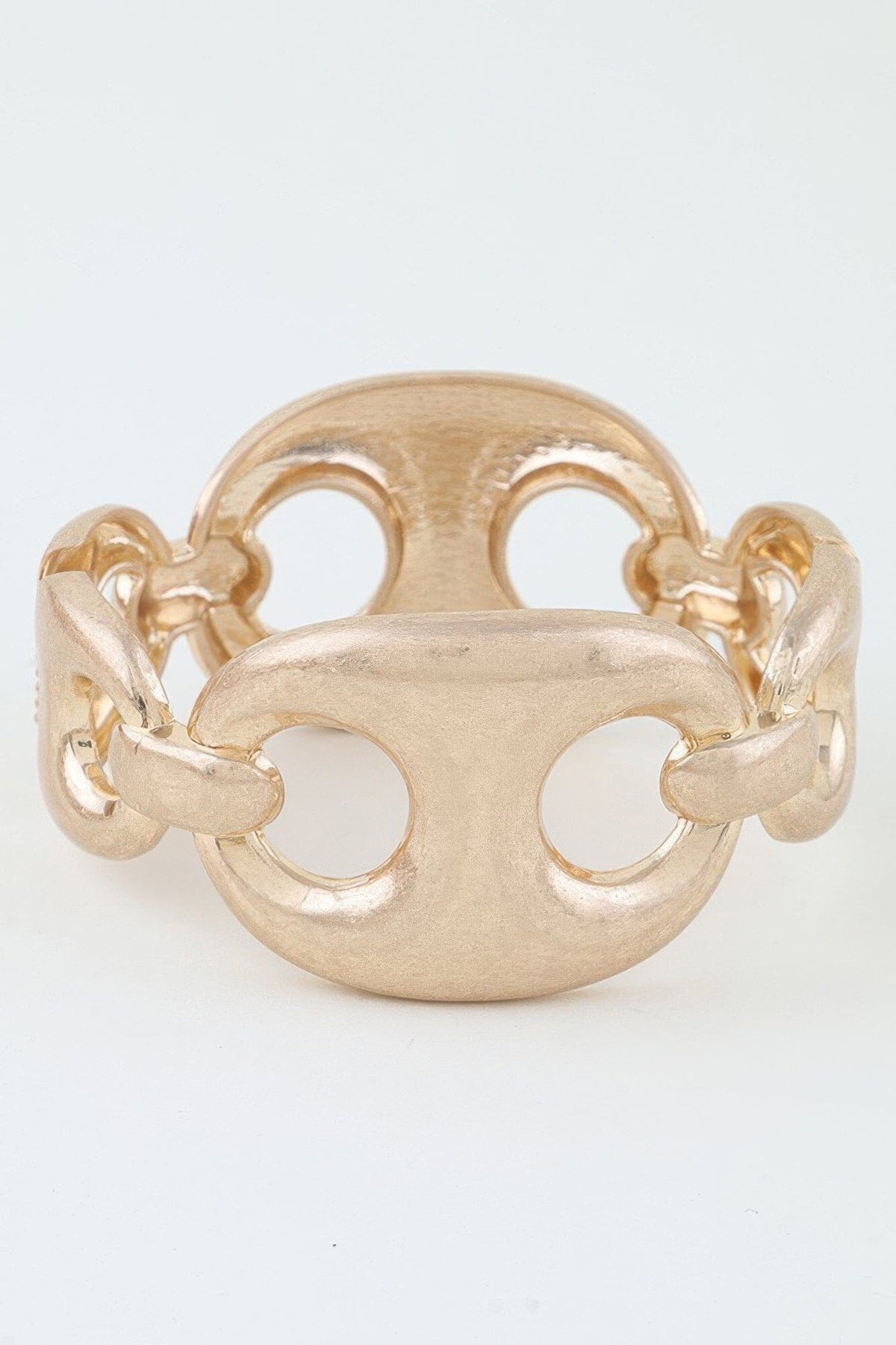 Hammered Mariner Chain Cuff Bracelet Bracelets jehouze 