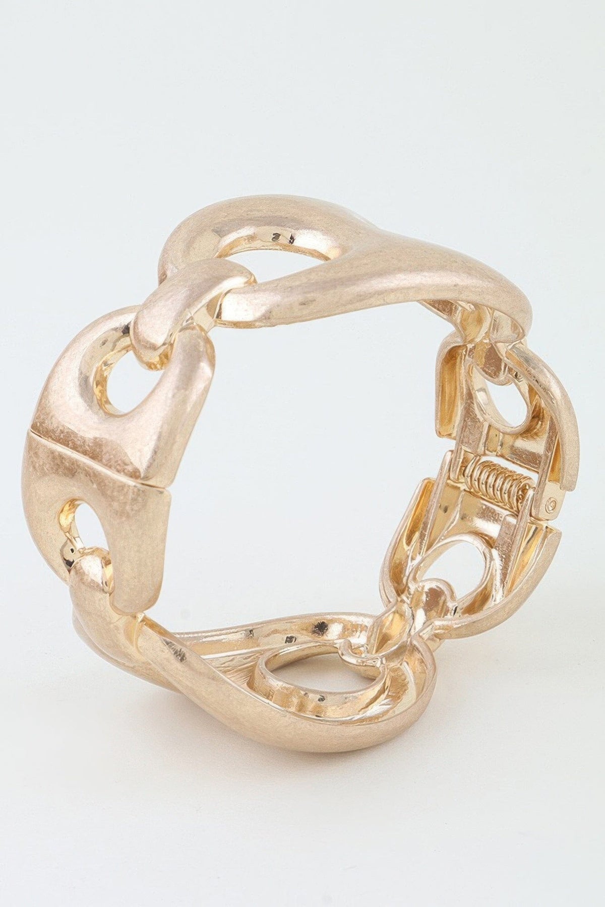 Hammered Mariner Chain Cuff Bracelet Bracelets jehouze 