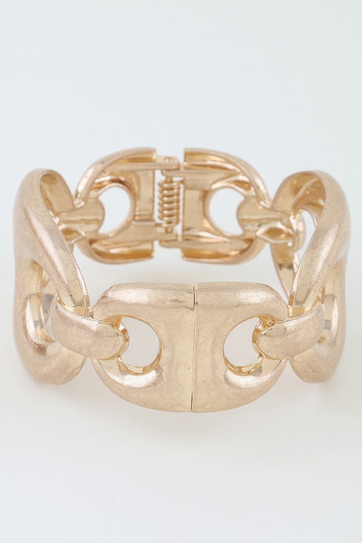 Hammered Mariner Chain Cuff Bracelet Bracelets jehouze 