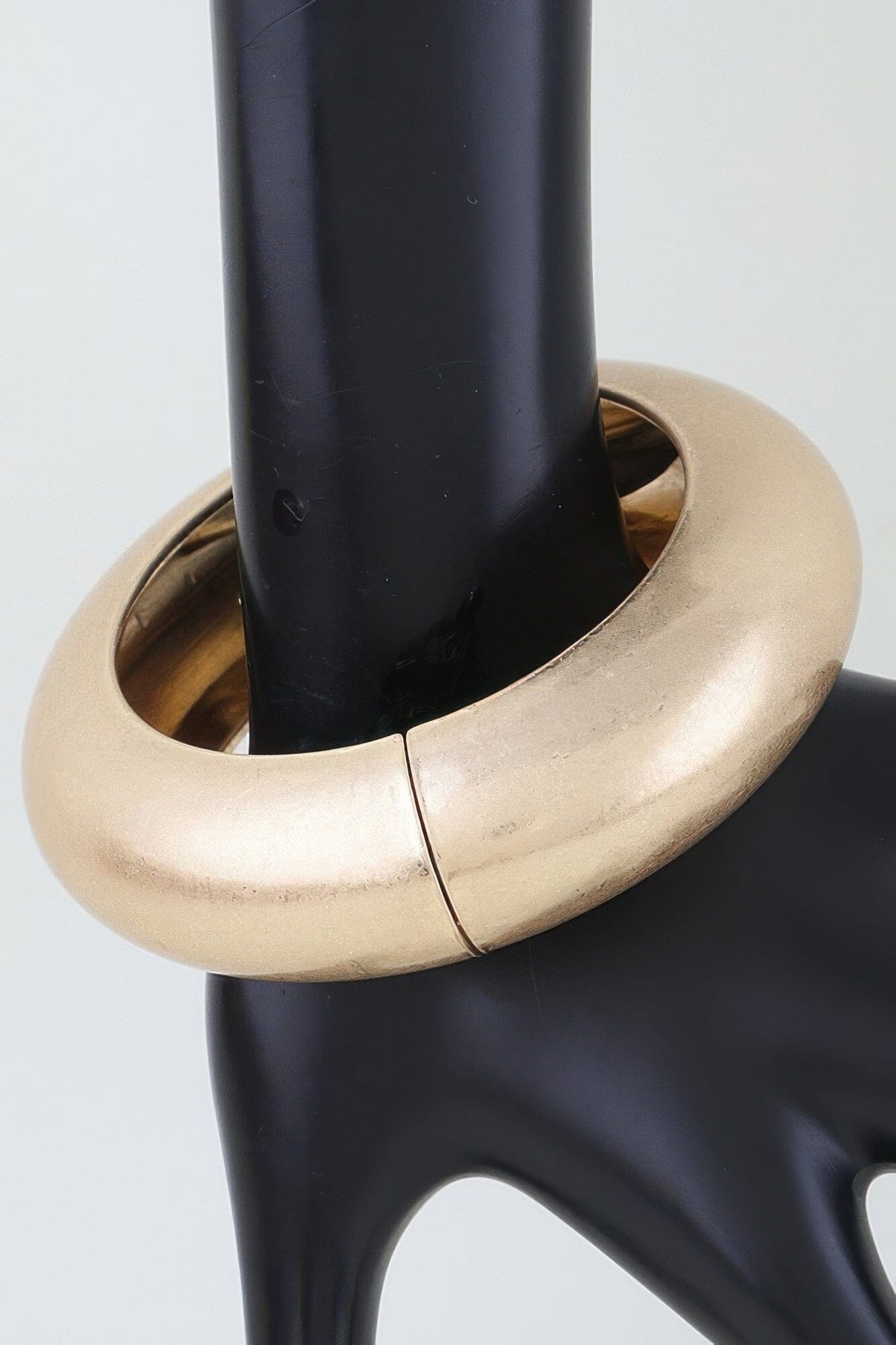 Hammered Matte Dome Cuff Bracelet Bracelets jehouze Gold 
