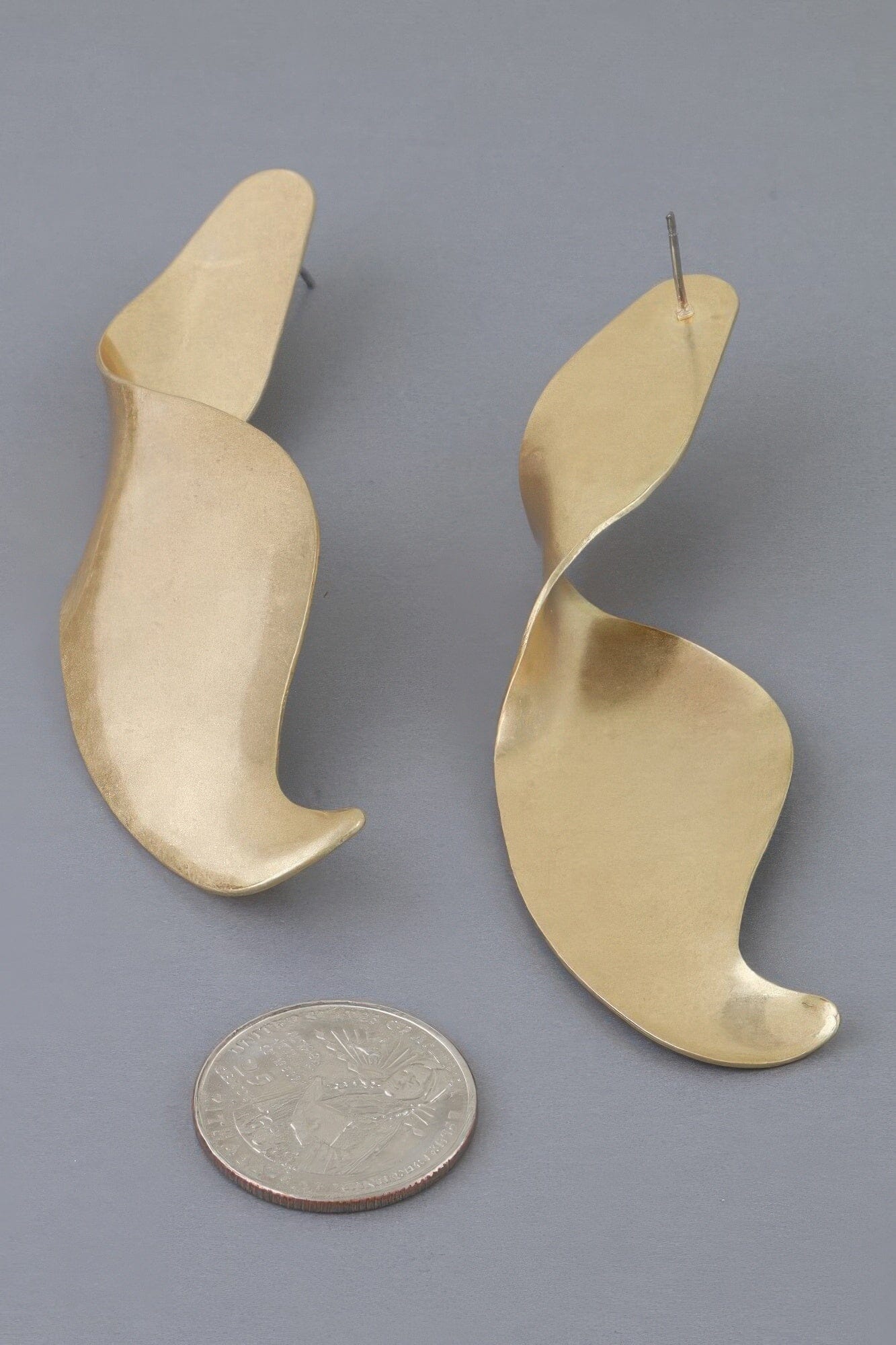 Hammered Matte Swirl Earrings Apparel & Accessories > Jewelry > Earrings jehouze 