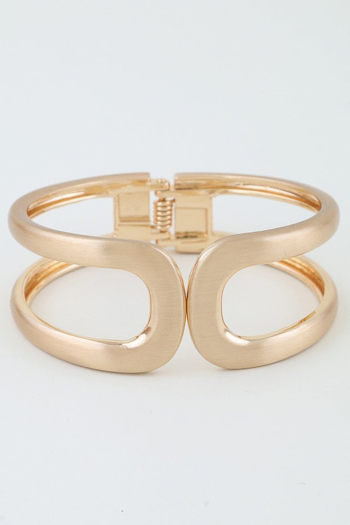 Hammered Open Loop Cuff Bracelet Bracelets jehouze 
