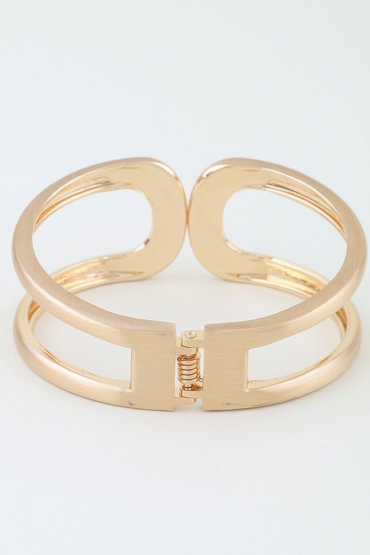 Hammered Open Loop Cuff Bracelet Bracelets jehouze 