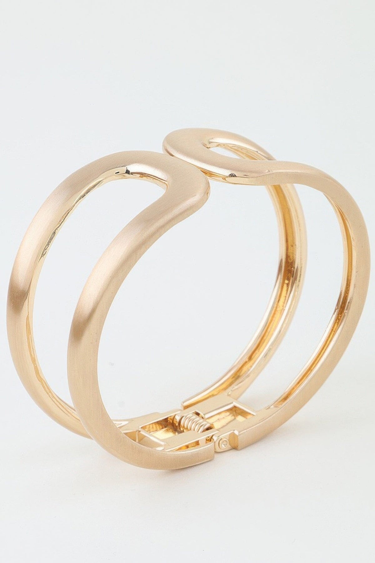 Hammered Open Loop Cuff Bracelet Bracelets jehouze 
