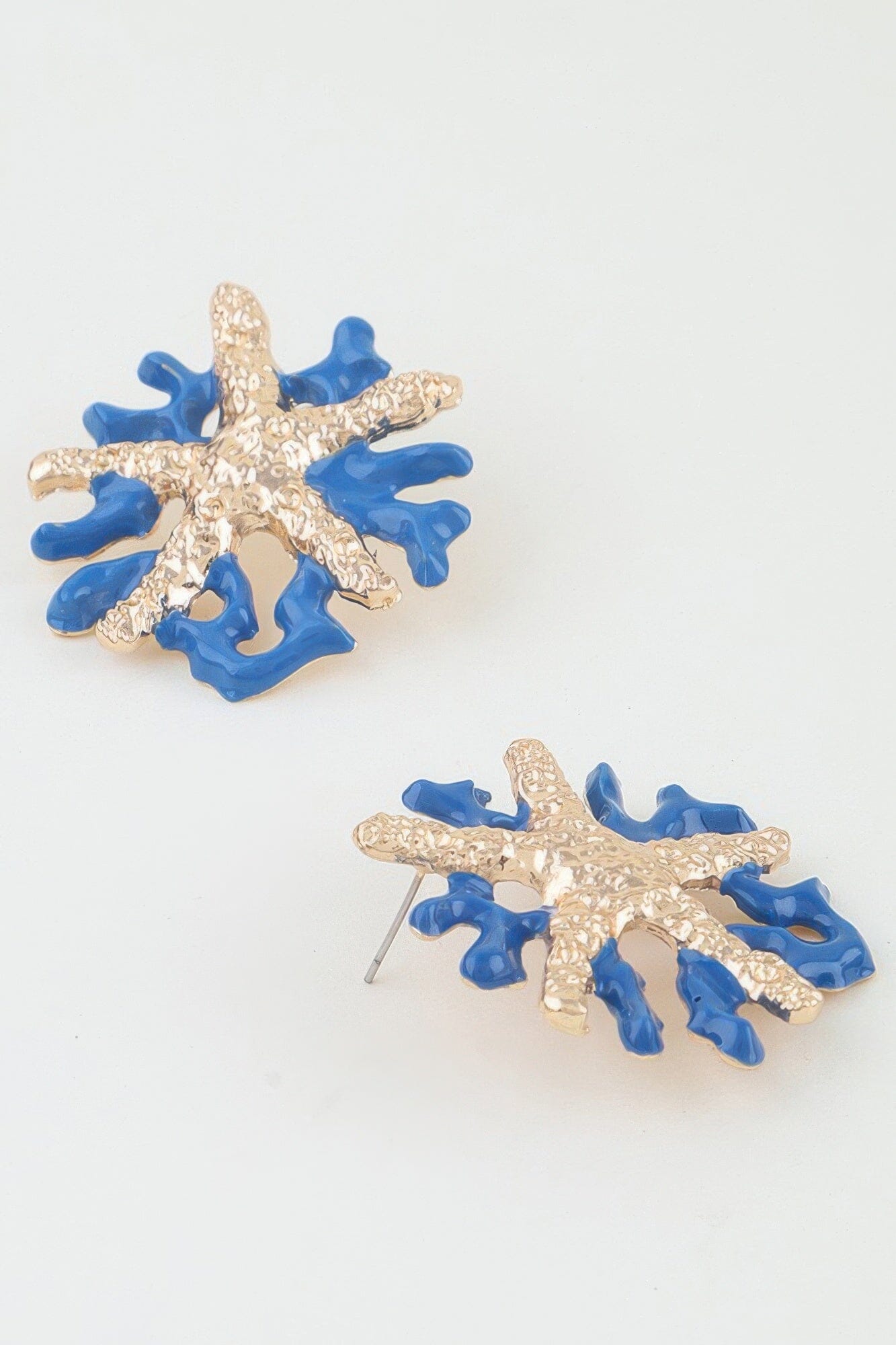 Hammered Starfish Coral Earrings Apparel & Accessories > Jewelry > Earrings jehouze 