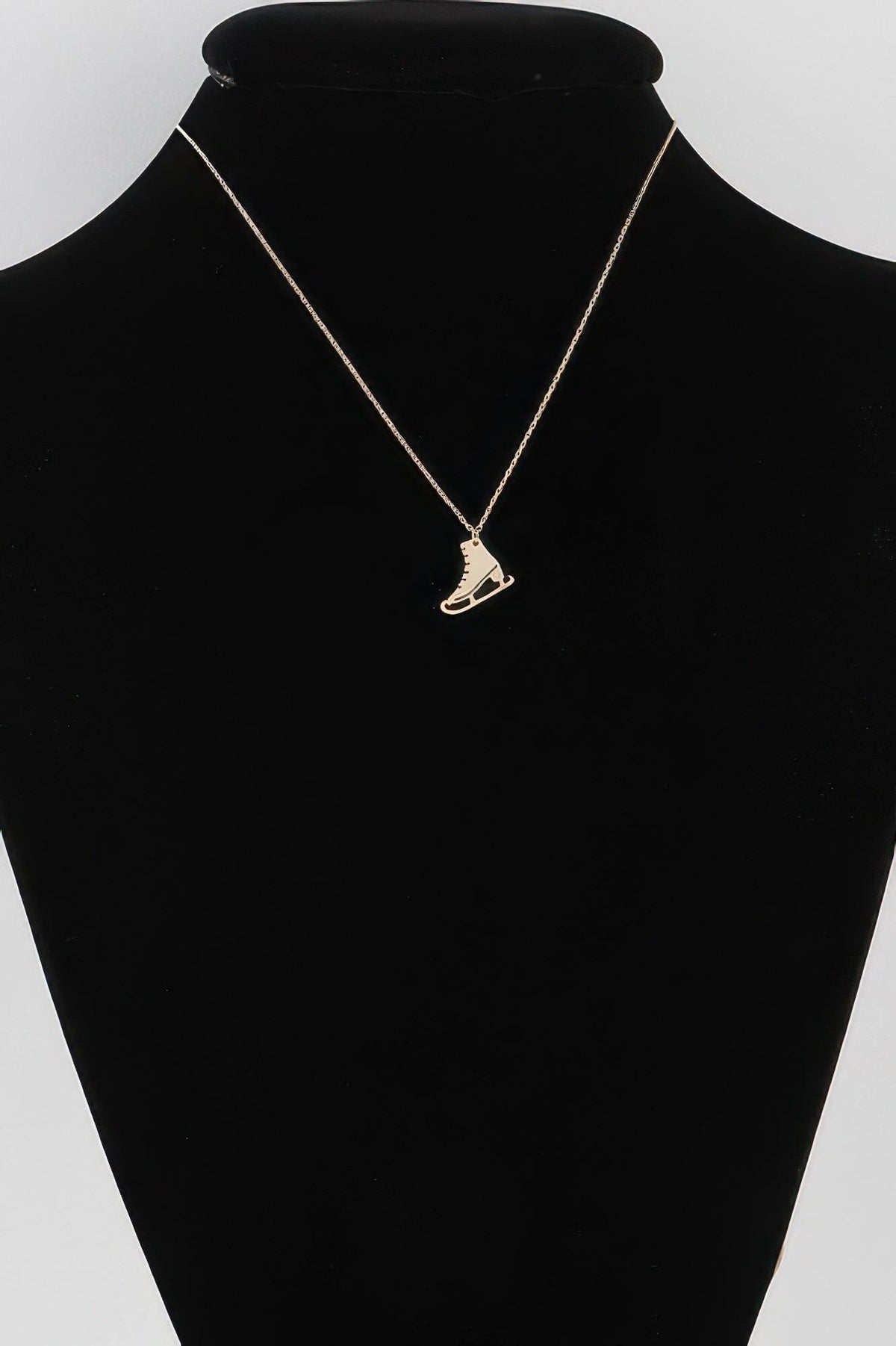 Ice Skates Pendant Necklace Necklaces jehouze Gold 