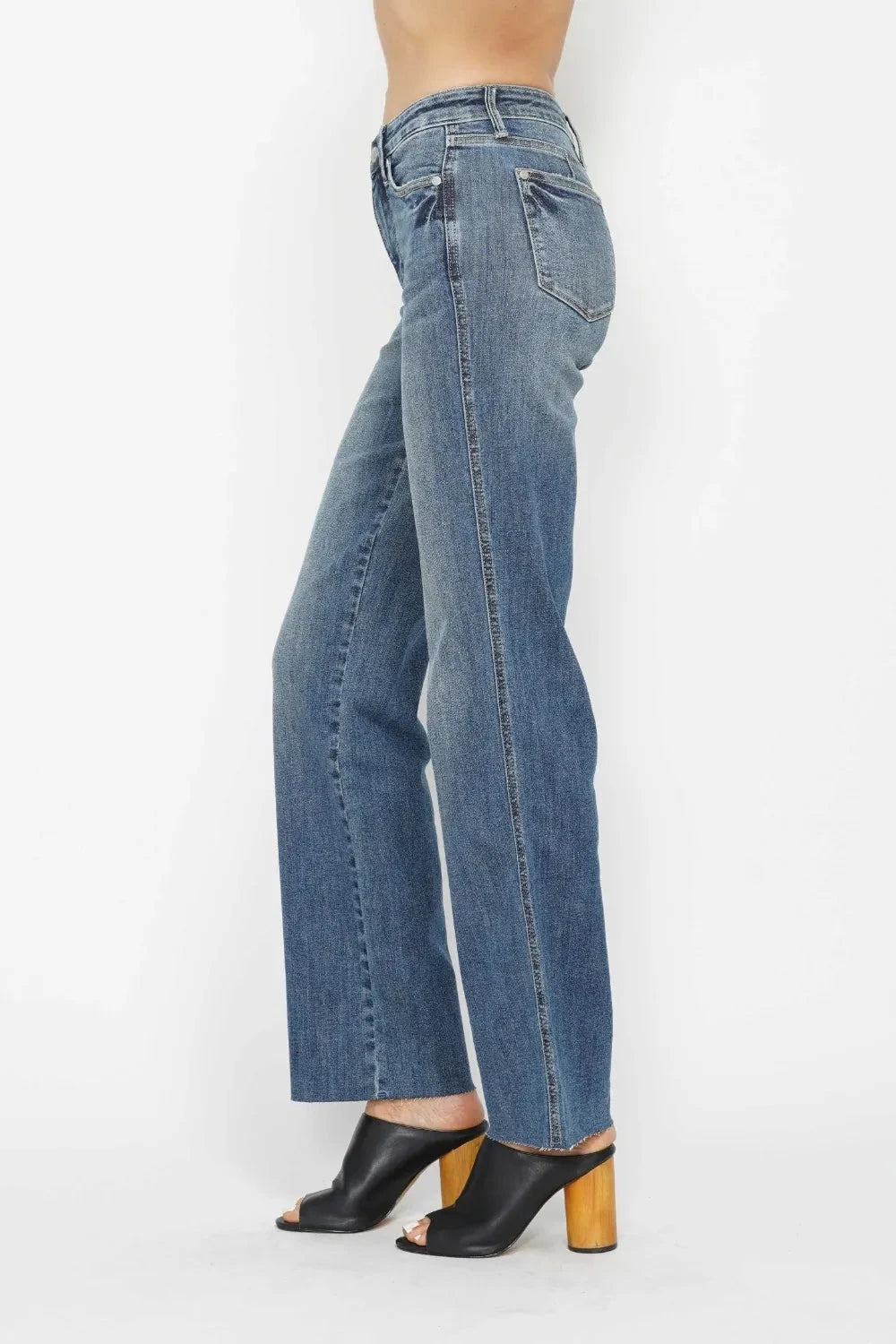 Judy Blue Plus Size Tummy Control Straight Jeans jeans jehouze 