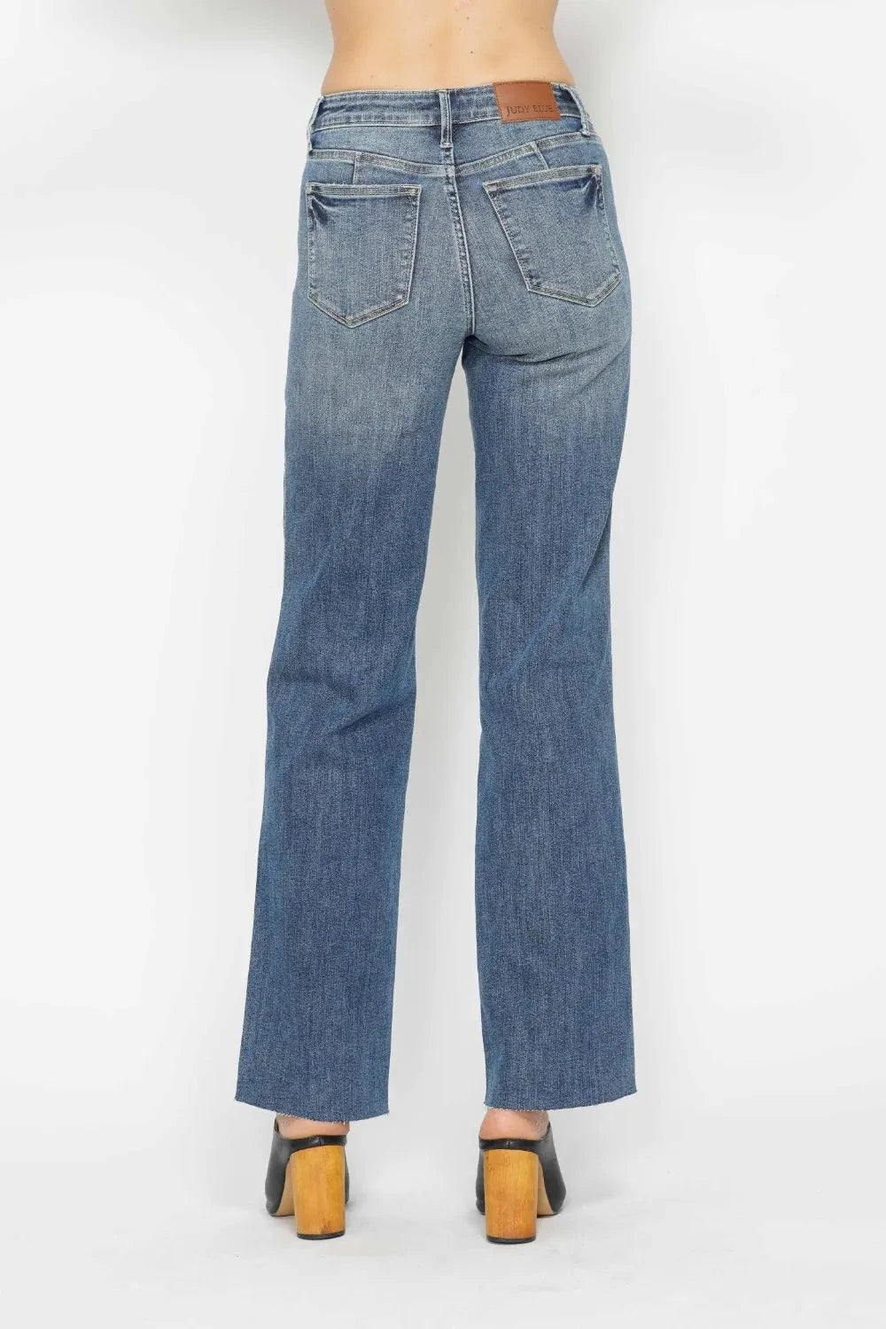 Judy Blue Plus Size Tummy Control Straight Jeans jeans jehouze 