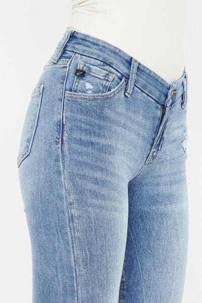 Kancan Medium Blue High Waist Cat's Whiskers Skinny Jeans jeans jehouze 