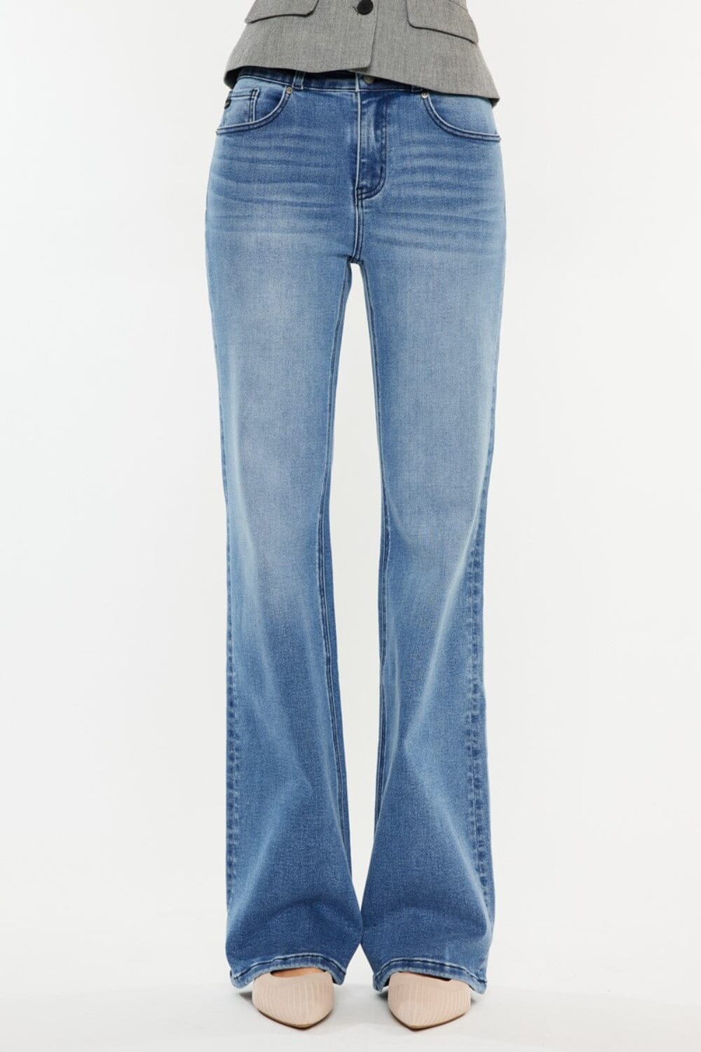 Kancan Medium Blue Ultra High Rise Cat's Whiskers Jeans jeans jehouze 