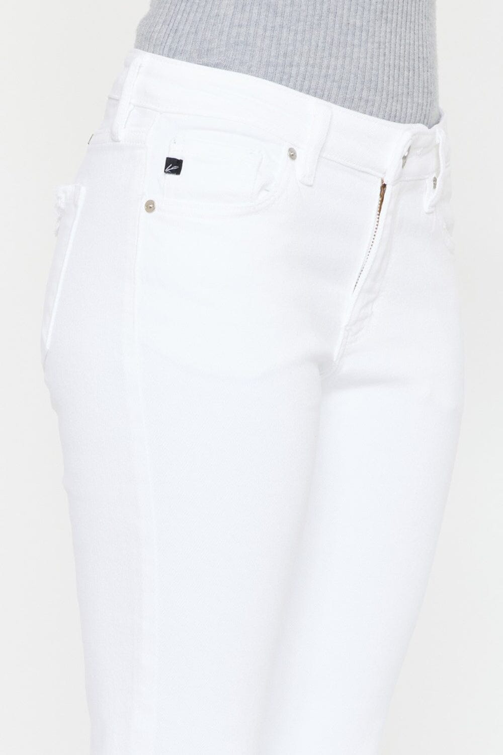 Kancan White Mid Rise Ankle Skinny Jeans jeans jehouze 