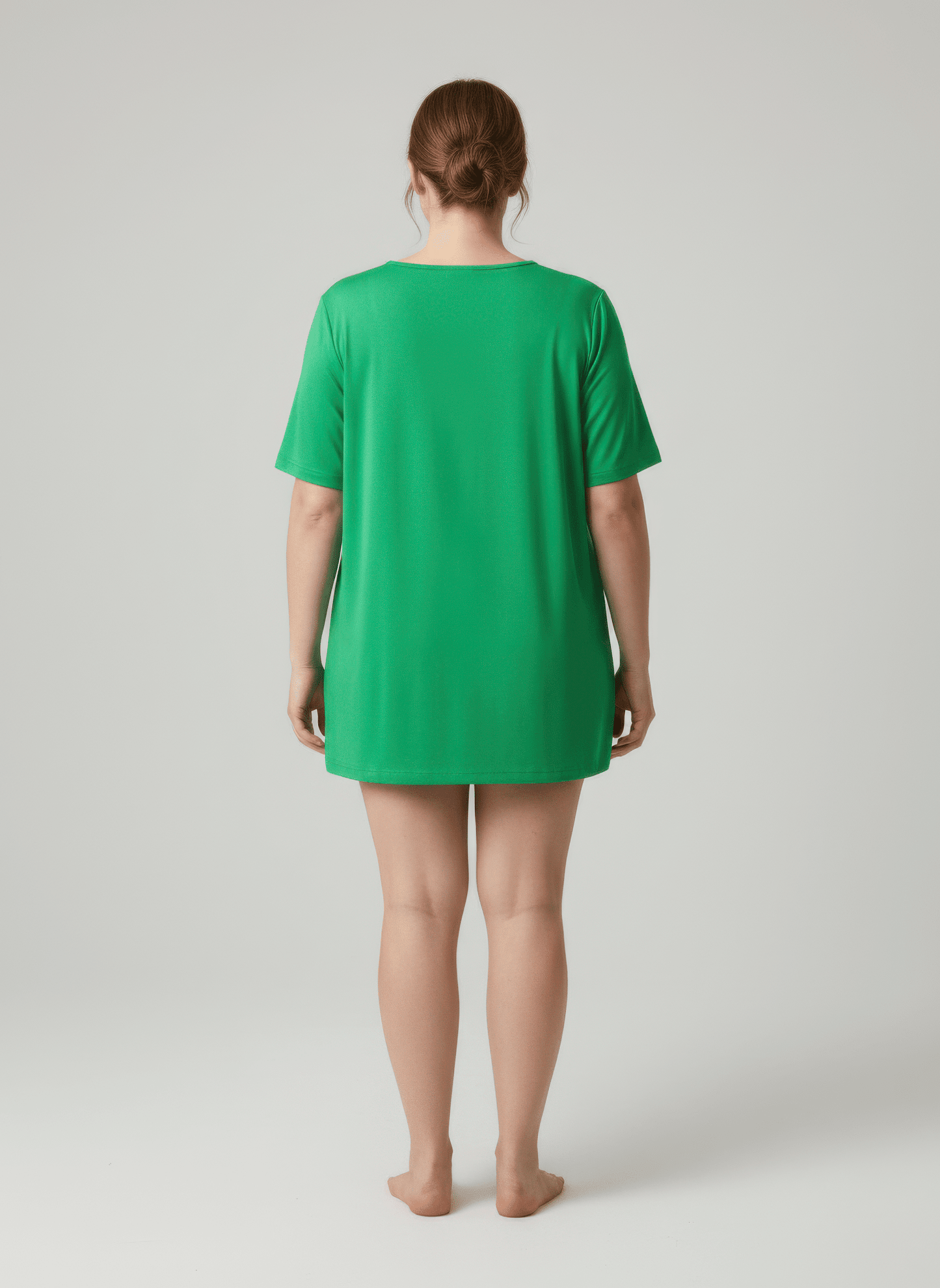 Lace Trim V-neck Short Sleeve Knit Top jehouze 