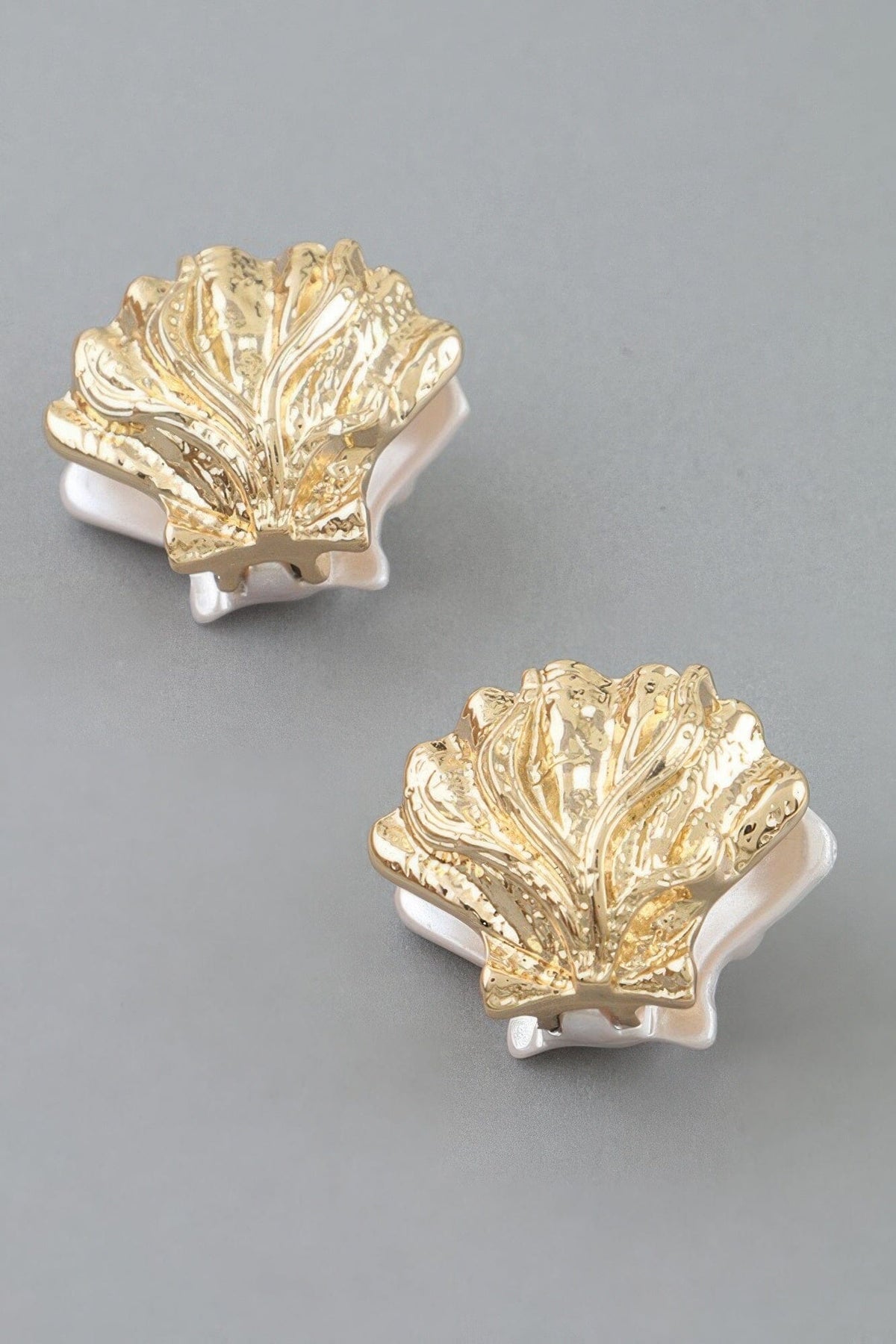 Luxury Clamshell Clasp Earrings Apparel & Accessories > Jewelry > Earrings jehouze 