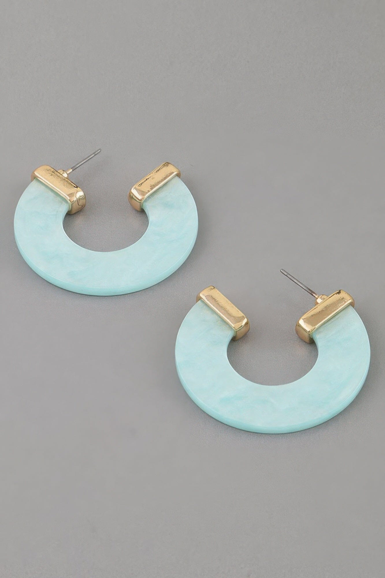 Marble Stone Open Hoop Earrings Apparel & Accessories > Jewelry > Earrings jehouze 
