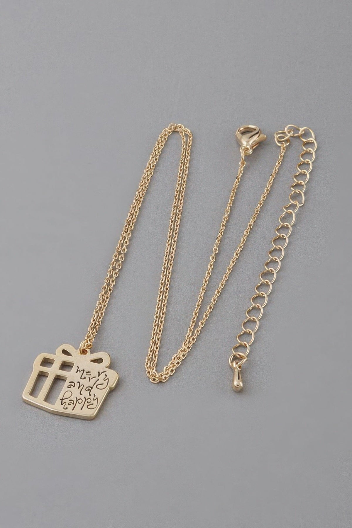 Merry And Happy Gift Necklace Necklaces jehouze 