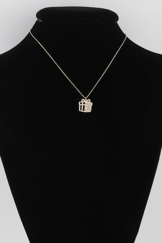 Merry And Happy Gift Necklace Necklaces jehouze Gold 