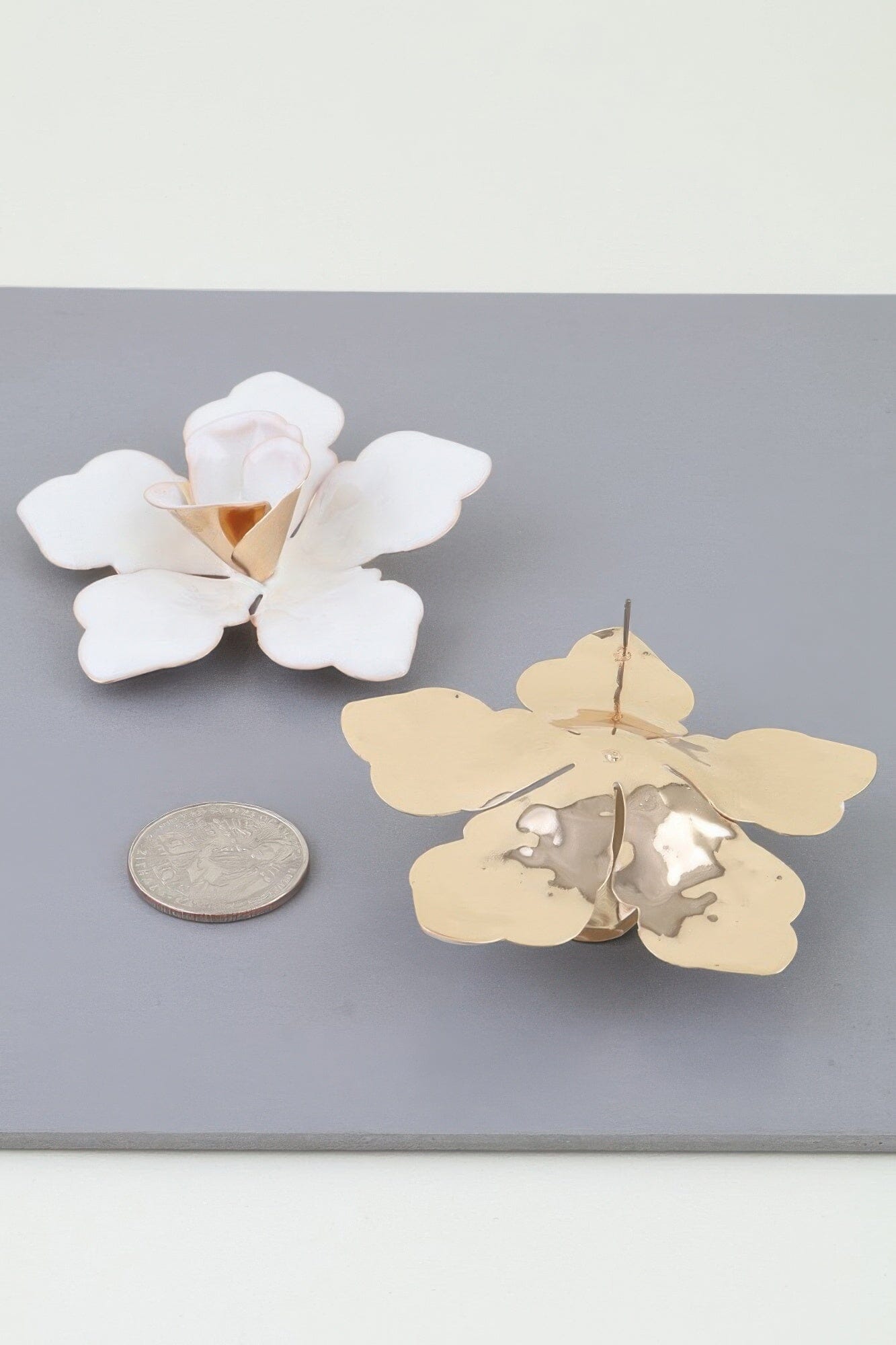 Modern Sakura Stud Earrings Apparel & Accessories > Jewelry > Earrings jehouze White 