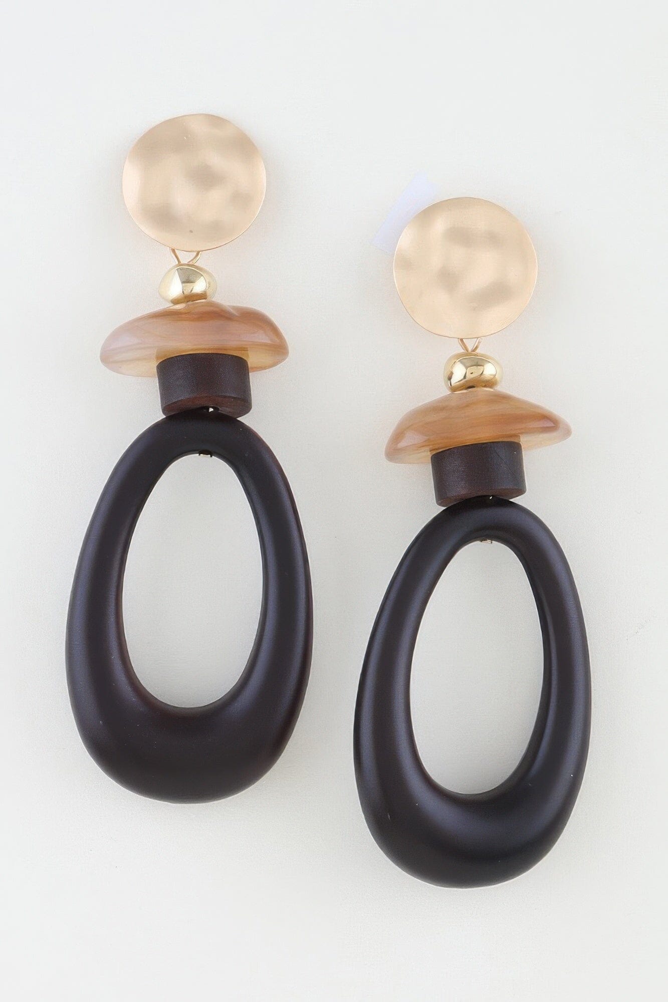 Modern Stone Open Drop Earrings Apparel & Accessories > Jewelry > Earrings jehouze 