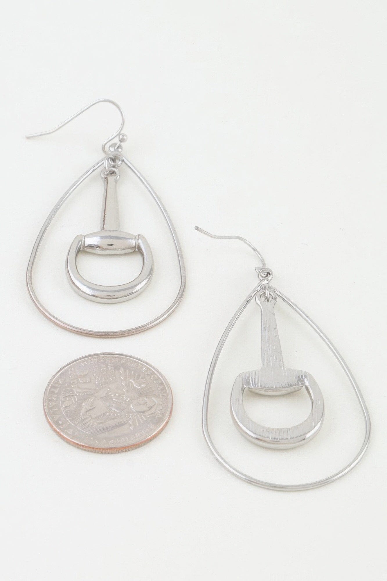 Modern Toggle Teardrop Earrings Apparel & Accessories > Jewelry > Earrings jehouze Silver 