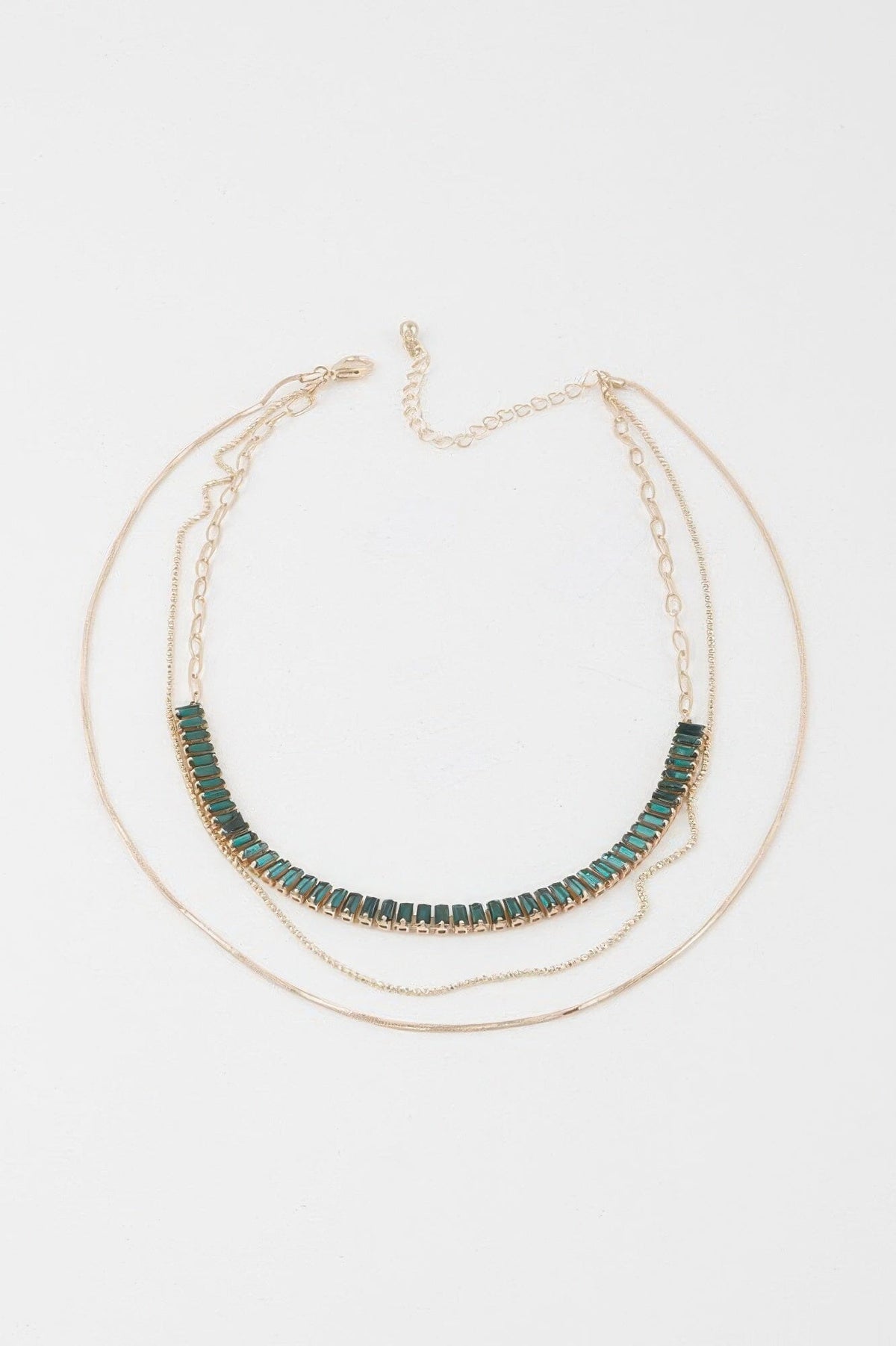 Multi Crystal Bead Necklace Necklaces jehouze 