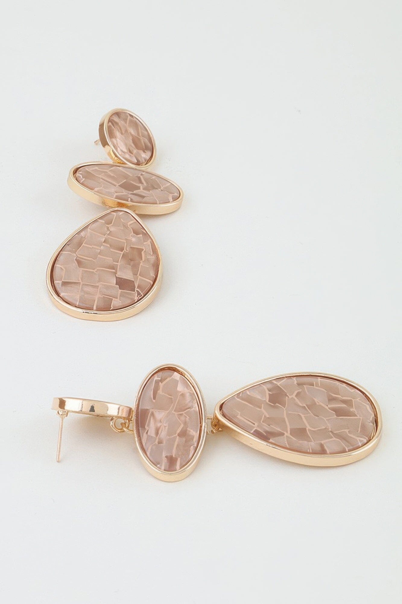 Multi Marble Brick Drop Earrings Apparel & Accessories > Jewelry > Earrings jehouze 