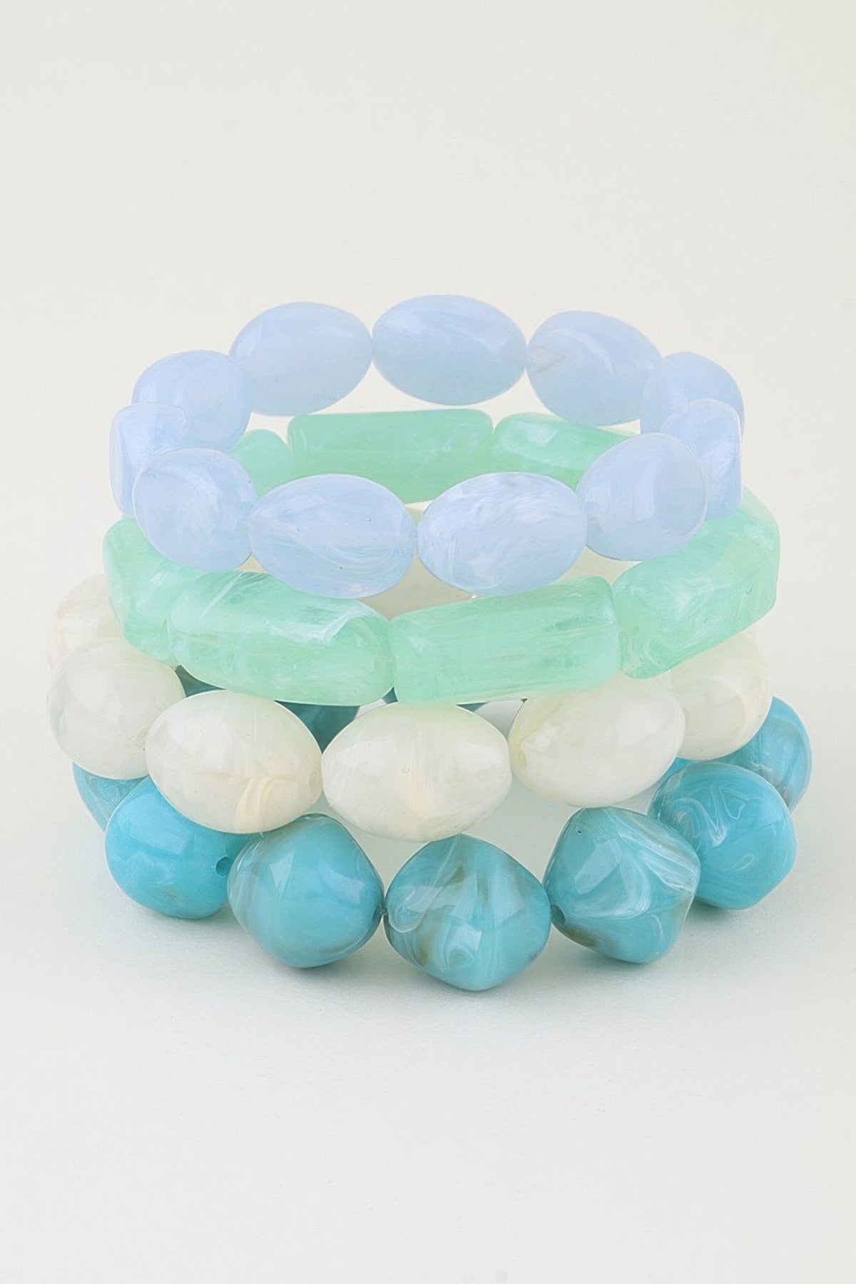 Multi Marble Stone Beaded Bracelet Bracelets jehouze 