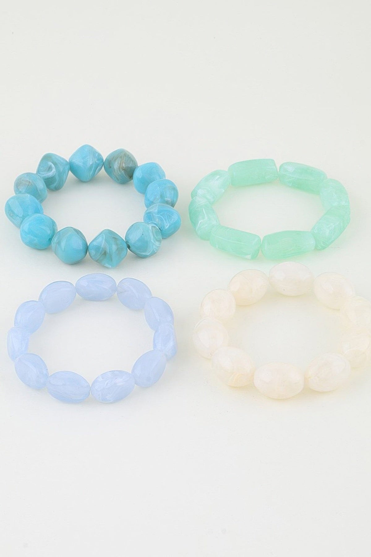 Multi Marble Stone Beaded Bracelet Bracelets jehouze 