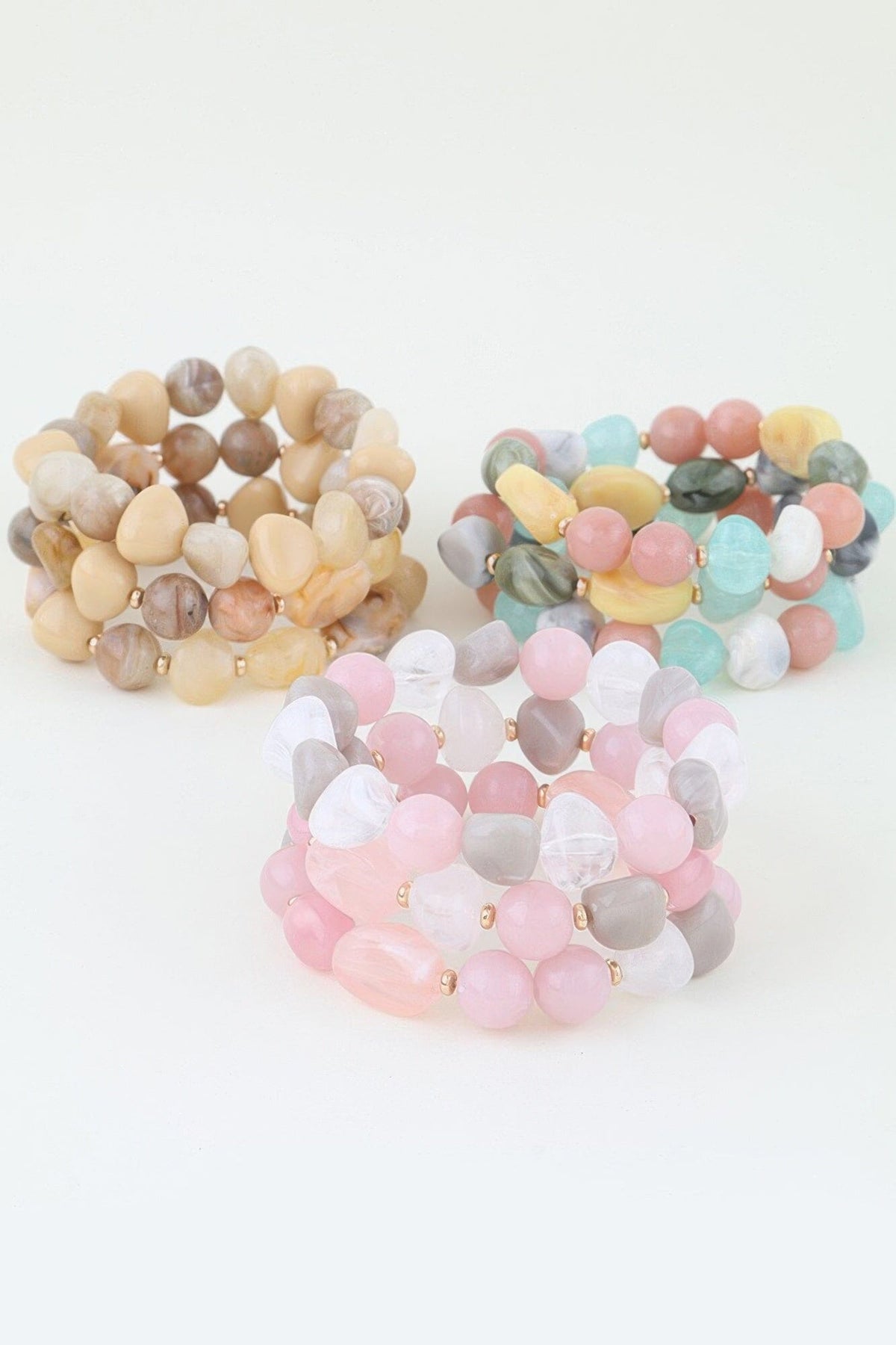 Multi Marble Stone Beaded Bracelet jehouze 