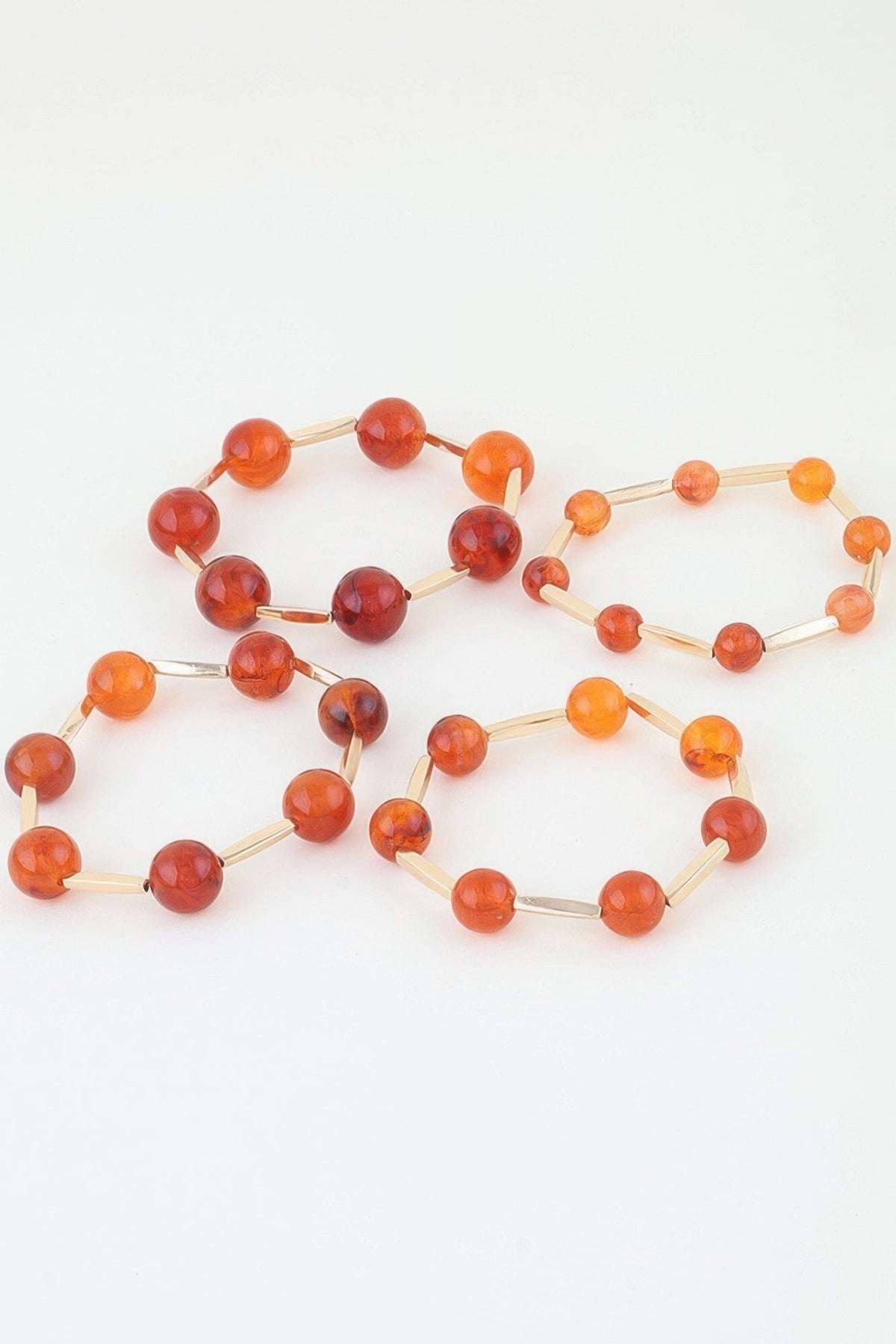 Multi Marble Stone Beaded Tube Bracelet jehouze 