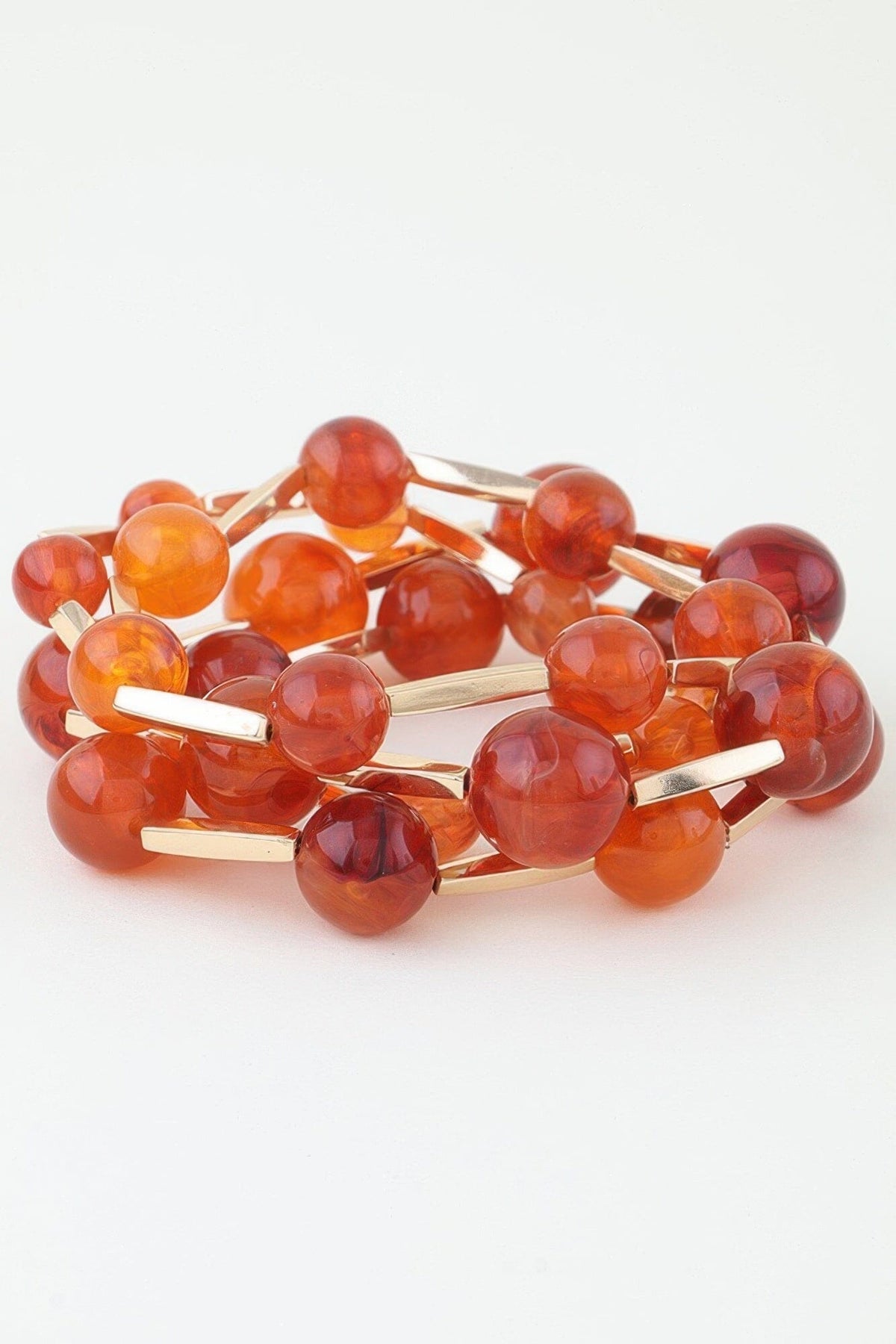 Multi Marble Stone Beaded Tube Bracelet jehouze 