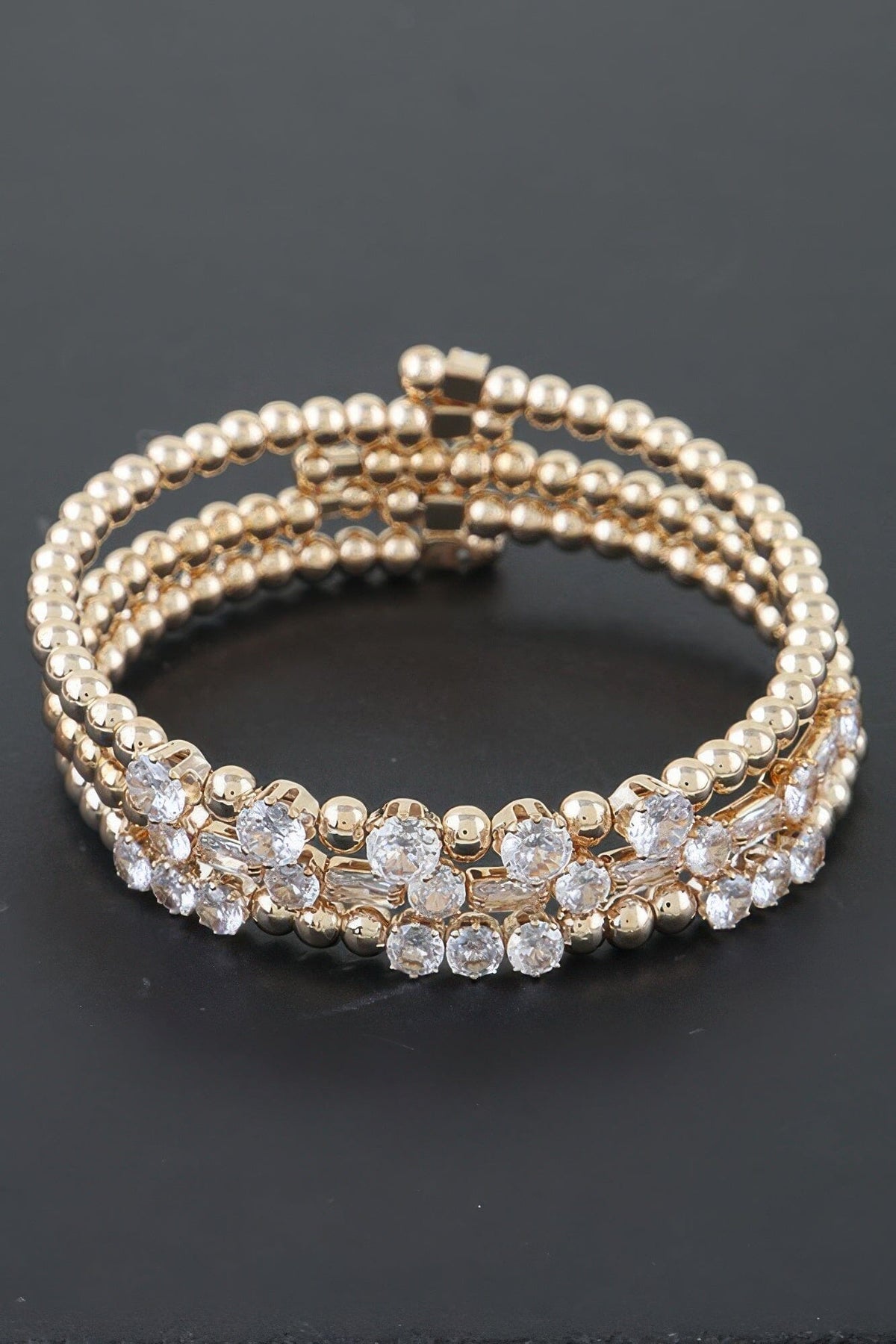 Multi Rhinestone Beaded Bracelet Bracelets jehouze 